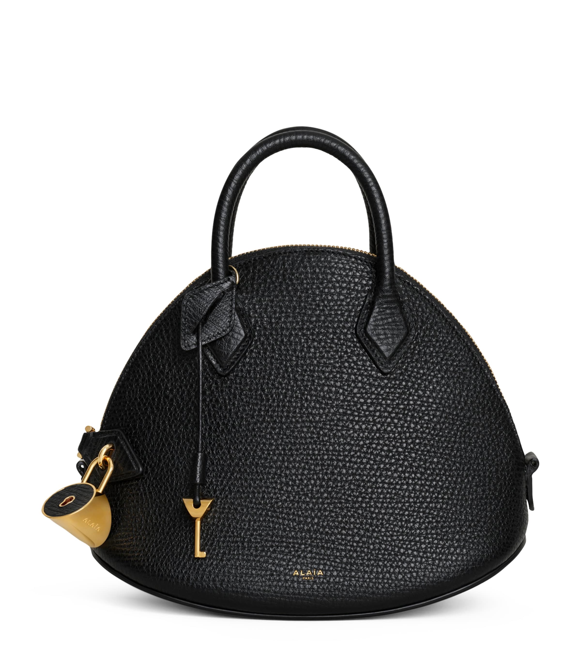 Alaïa Leather Dome 25 Top-handle Bag In Black