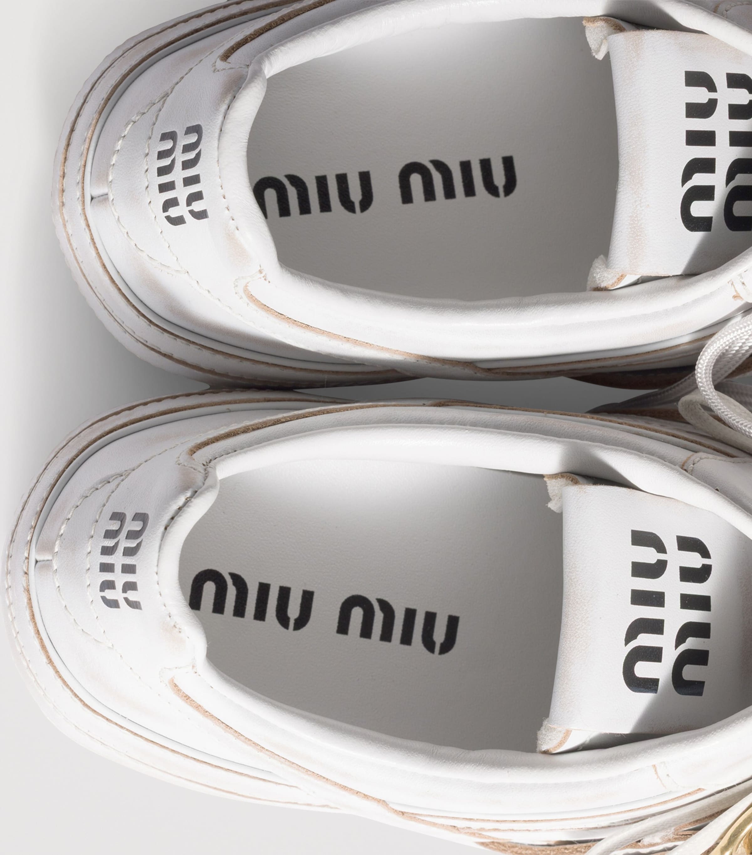 Miu Miu Calfskin Gymnasium Sneakers Image 3