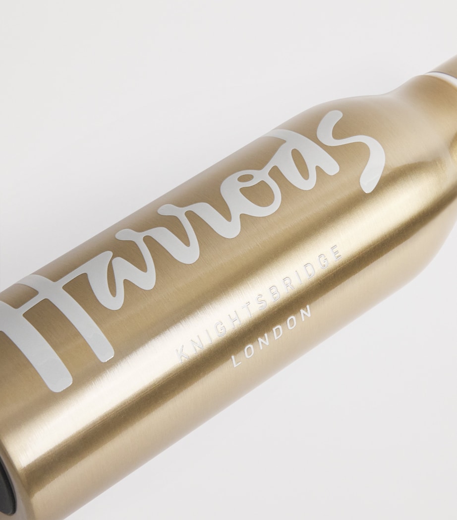 Metal Logo Water Bottle GOLD Image 3