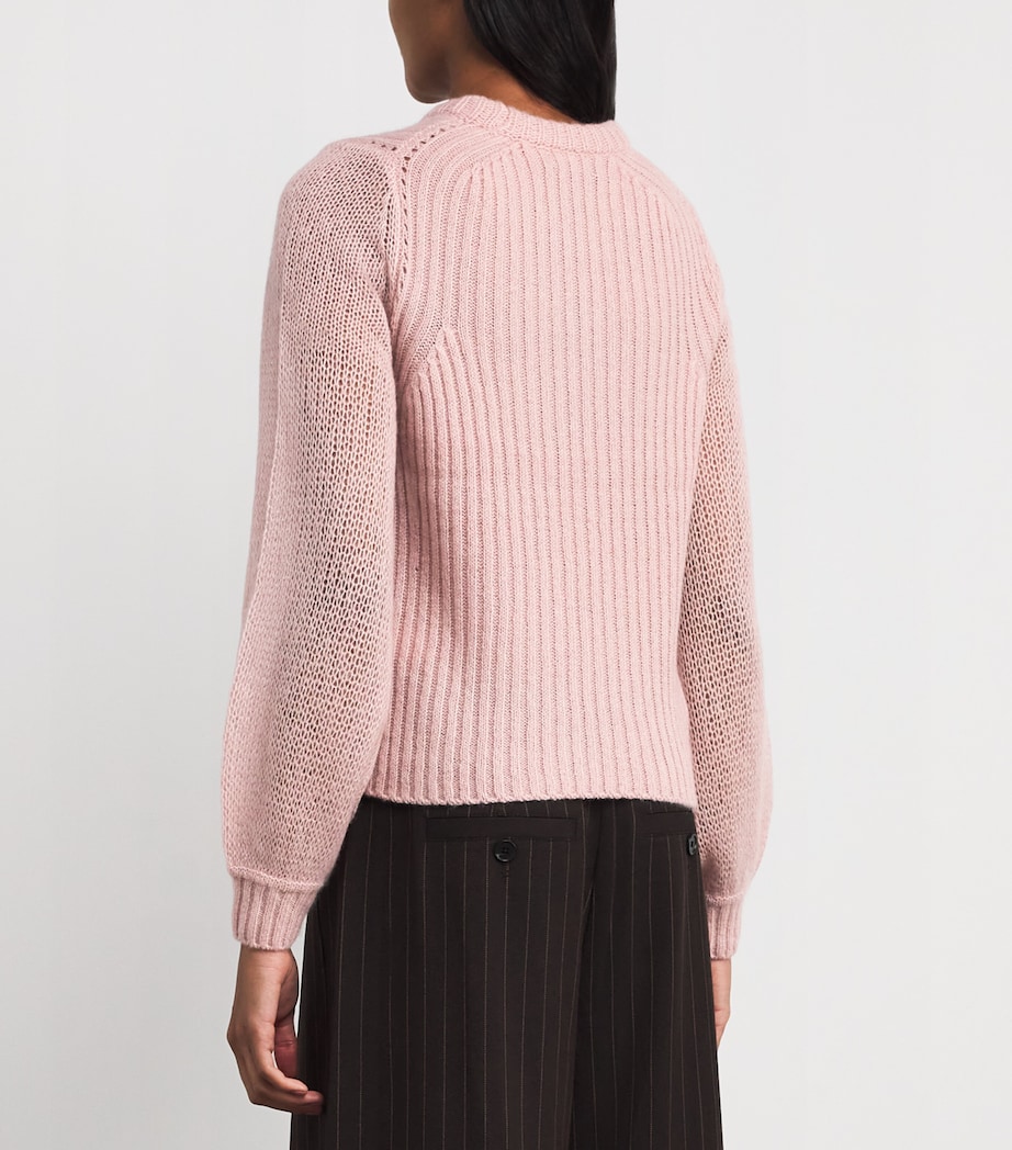Merino Wool-Blend Lofty Sweater SMOKE PINK Image 4