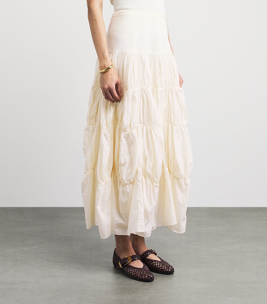 Ulla Johnson Womens Cotton Davina Maxi Skirt Cowrie Image 4