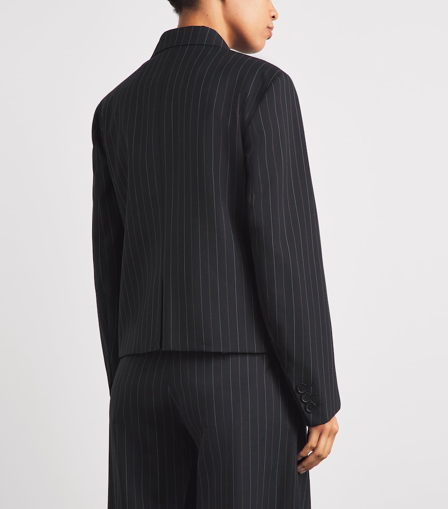 ME+EM Womens Pinstripe Blazer Black Image 5