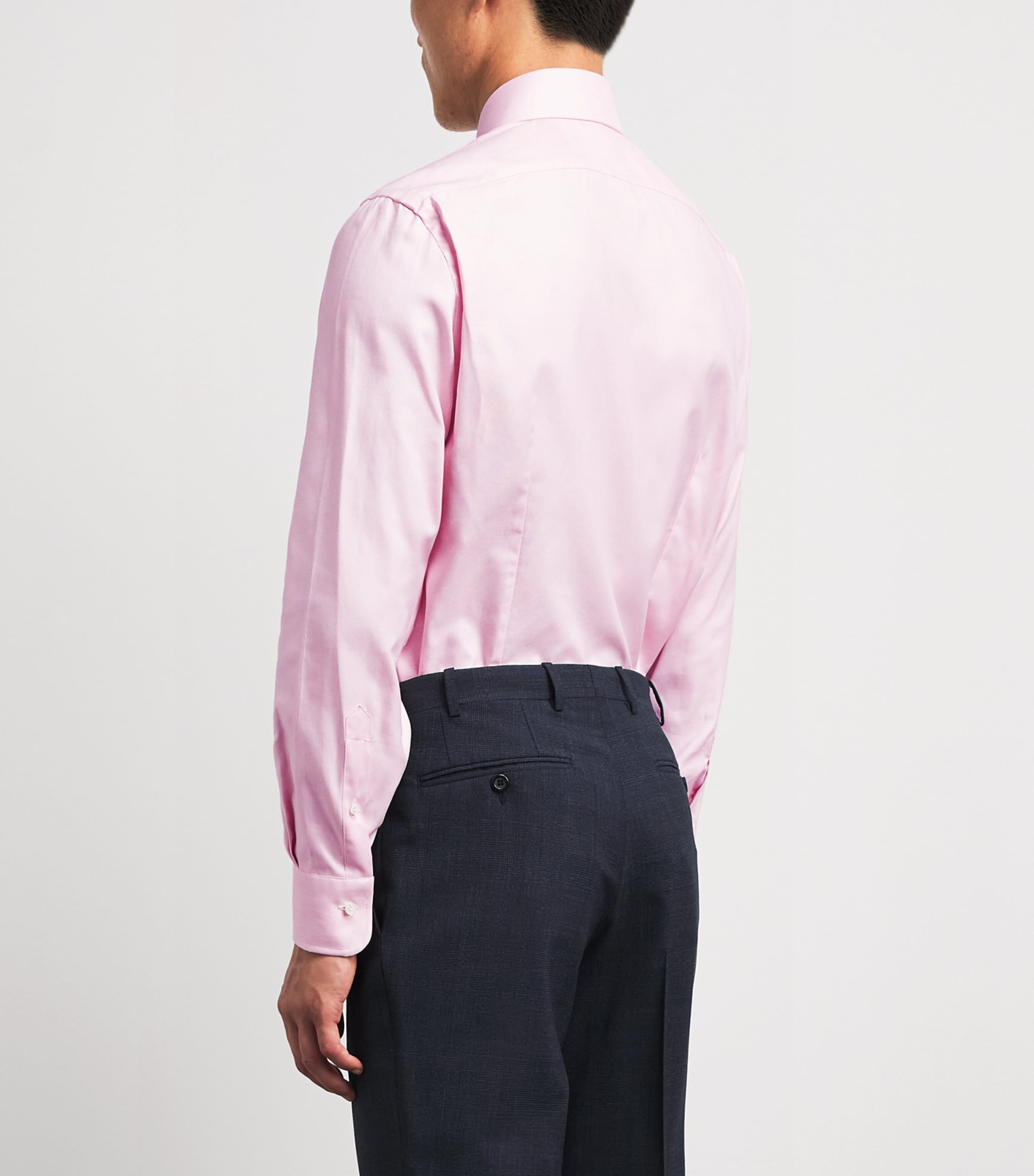 Barba Napoli Mens Cotton Oxford Shirt Pink Image 5