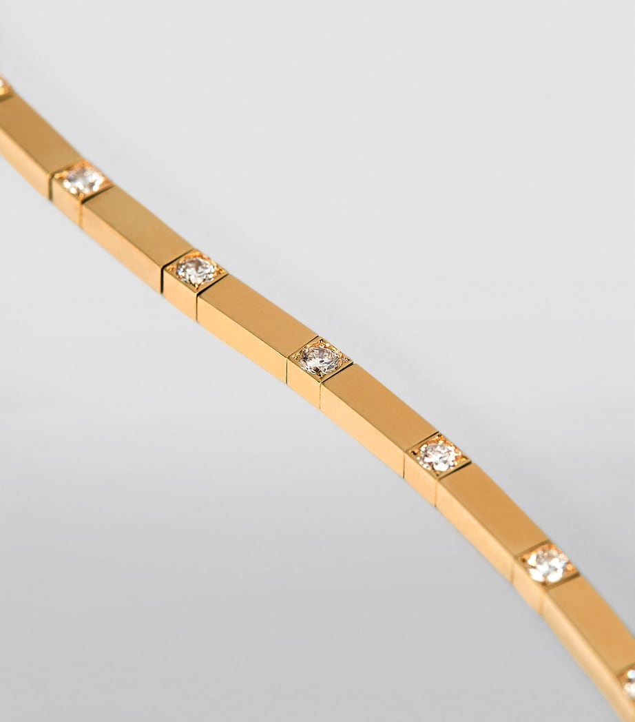 Yellow Gold and Diamond Bar Bracelet YELLOW GOLD Image 7