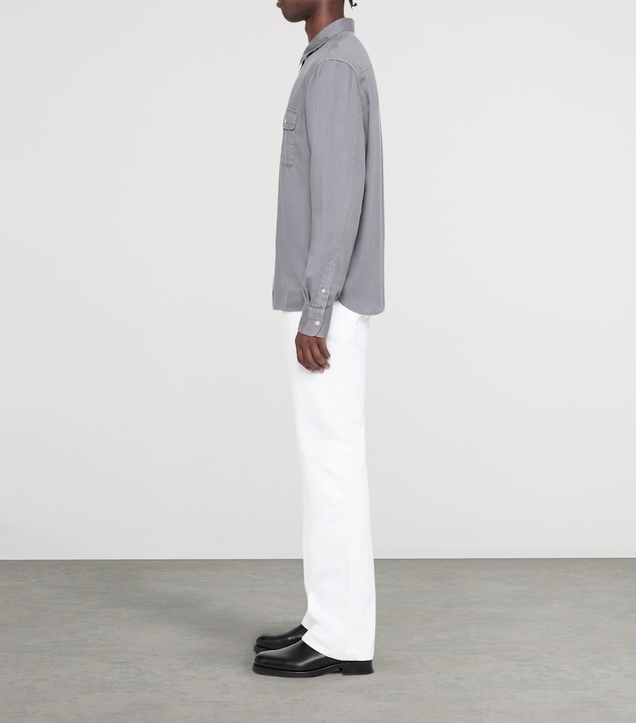 AllSaints Mens Bond Shirt Cloud Grey Image 6
