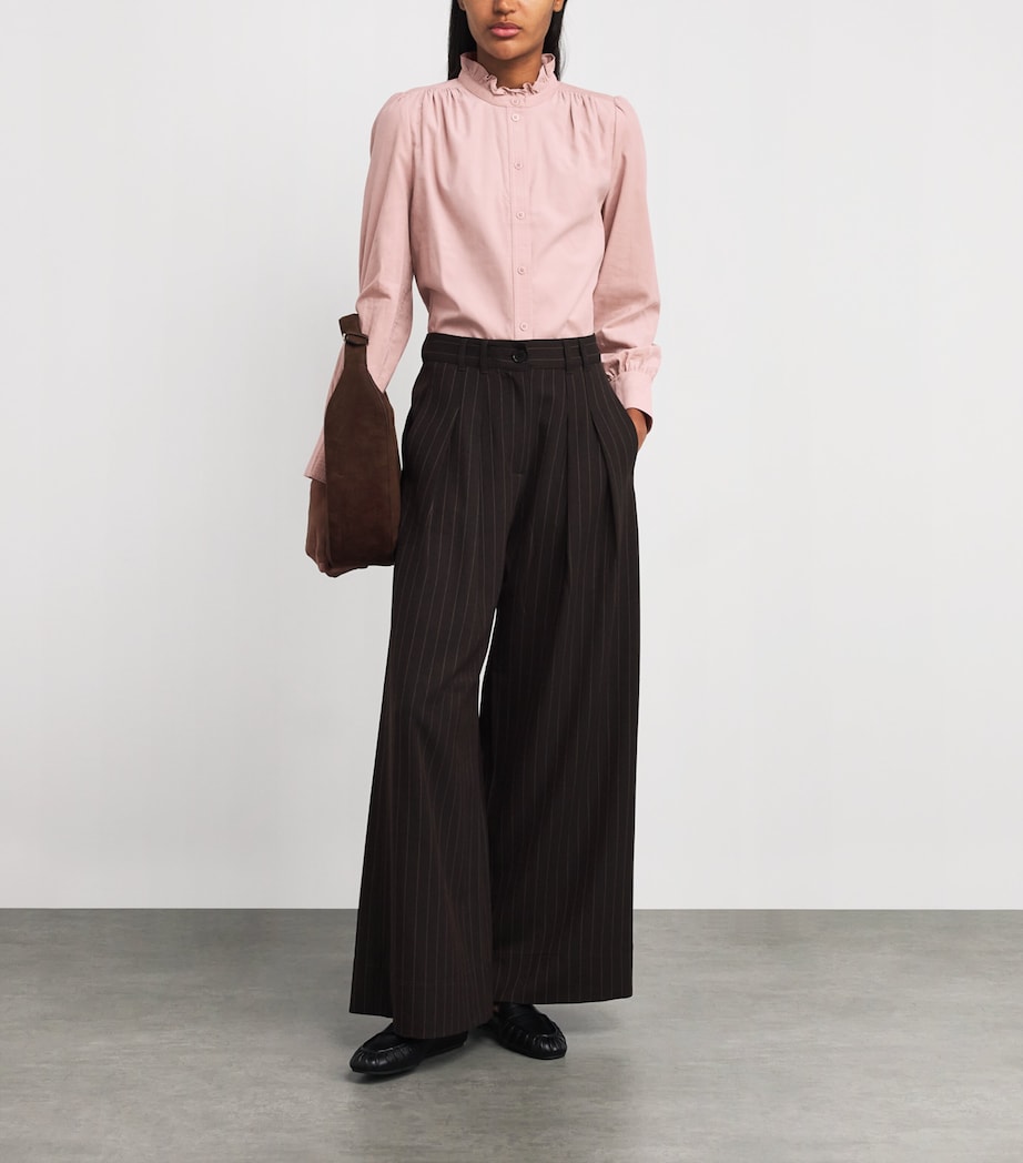 Cotton-Blend Corduroy Blouse SMOKE PINK Image 2