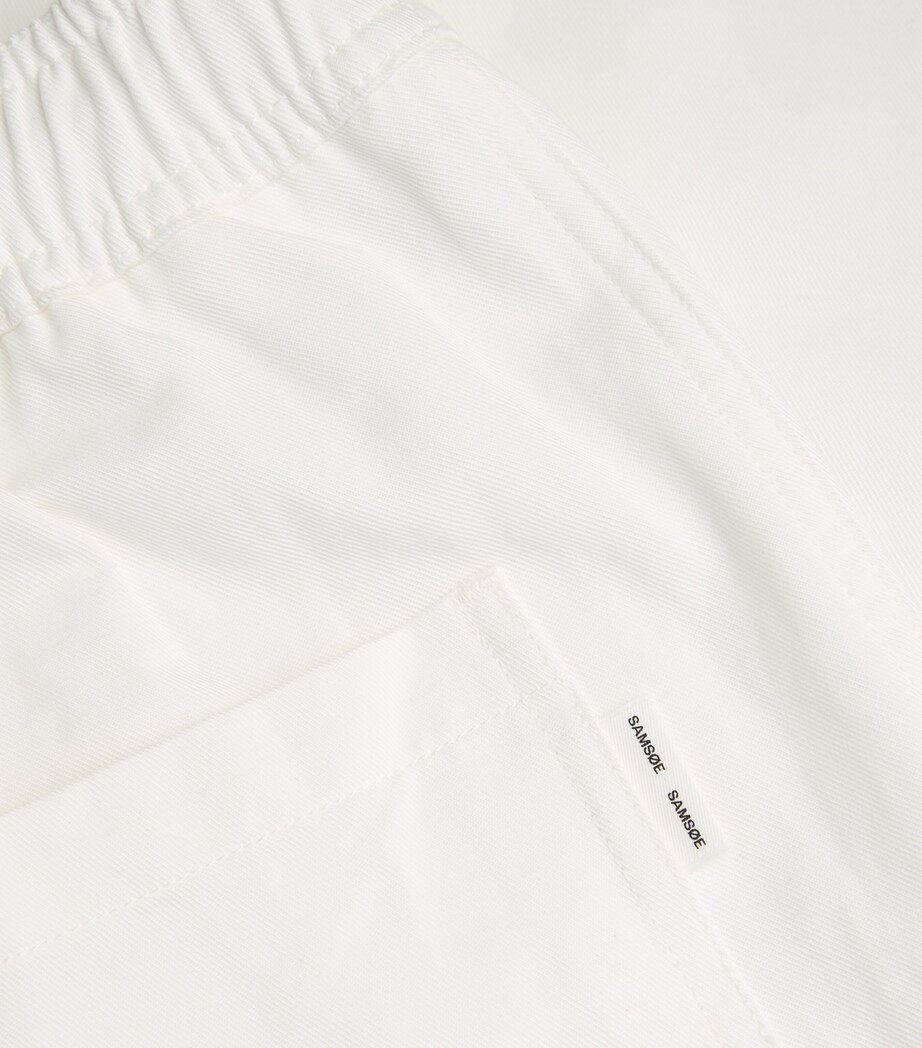 Cotton-Blend Jabari Straight Trousers CLEAR CREAM Image 5