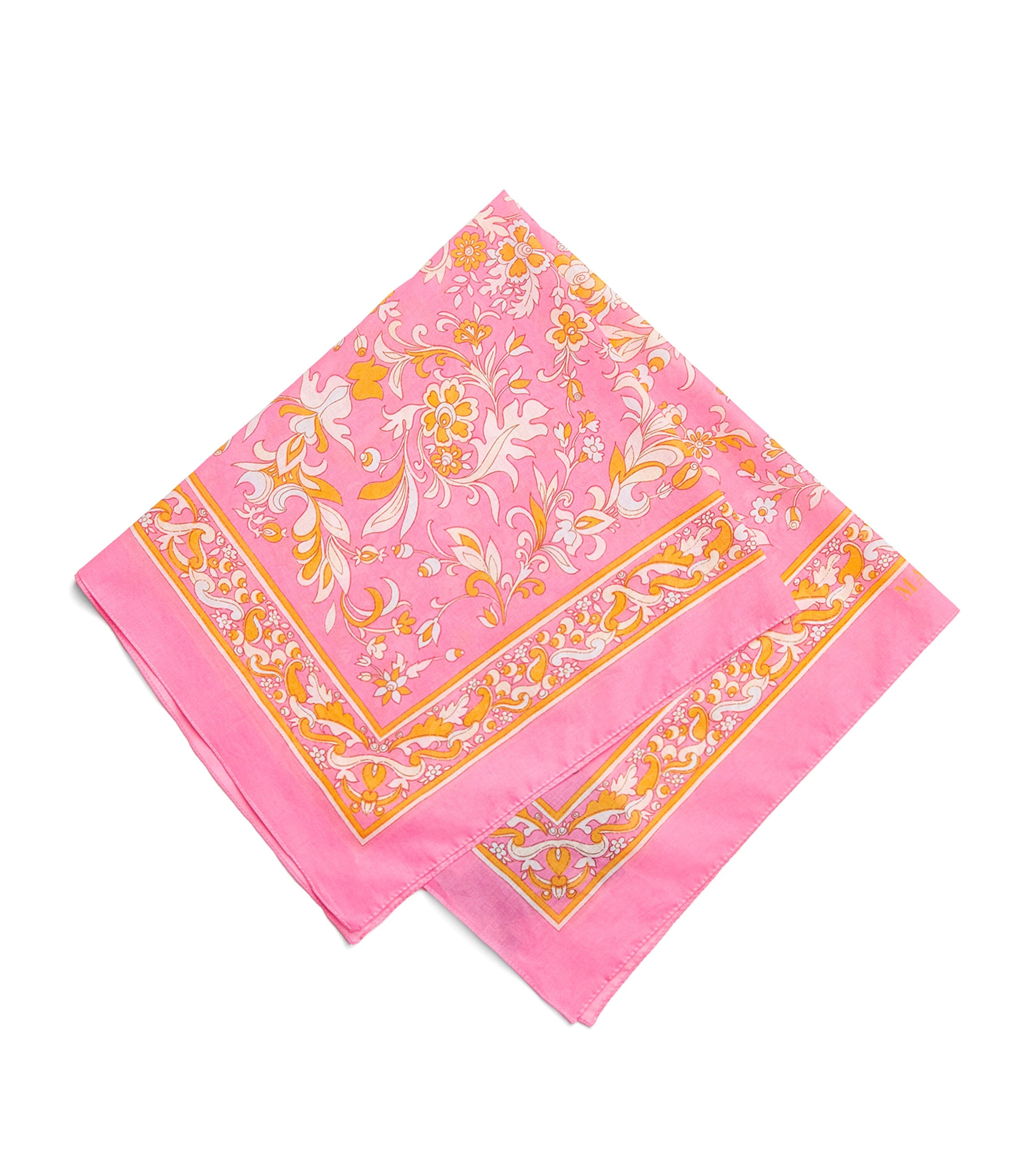Maje Womens Floral Graphic-print Silk Ribbon Scarf Roses