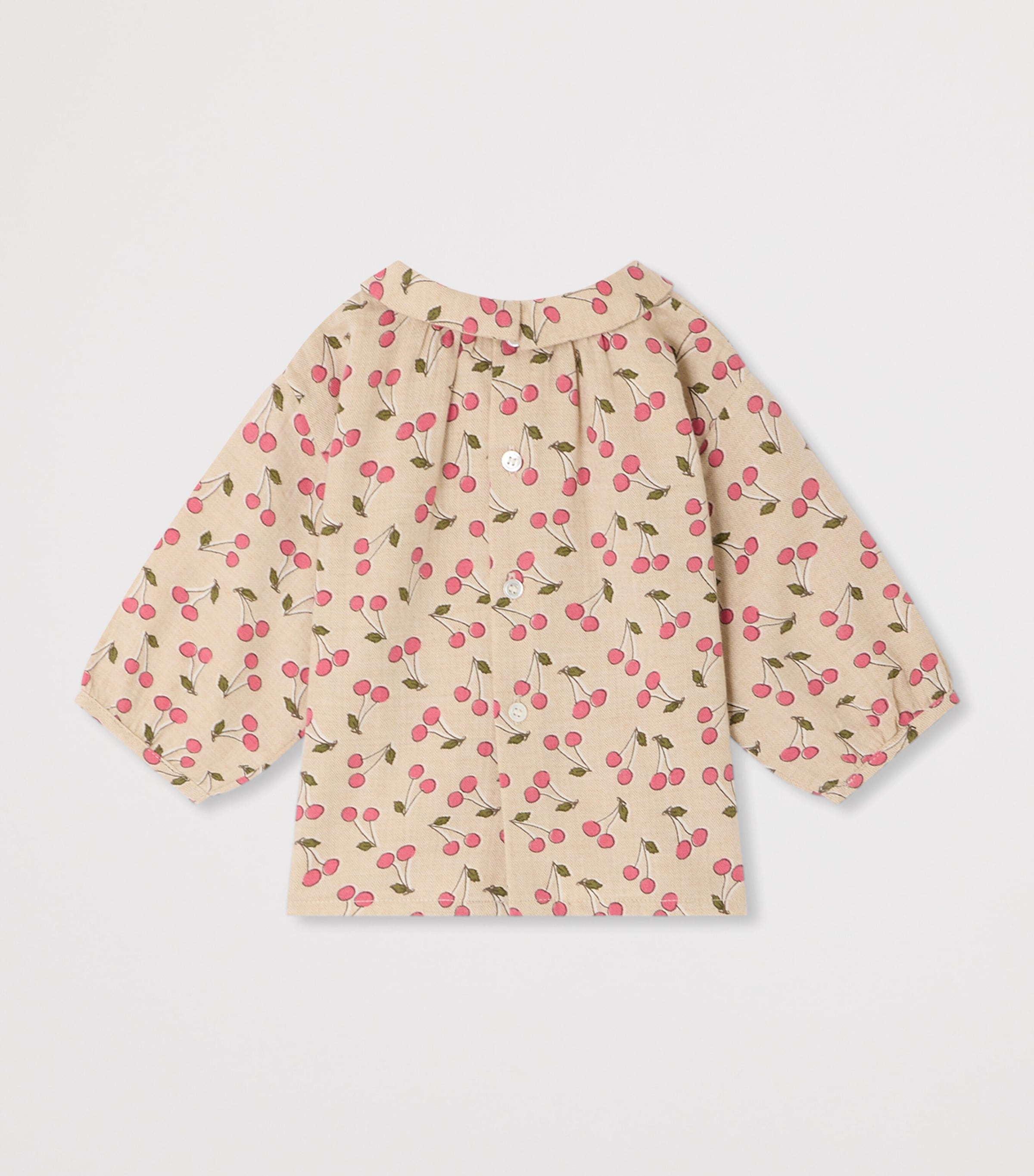 Bonpoint Cotton Cherry Print Blouse (6-18 Months) Imp Mastic Image 2