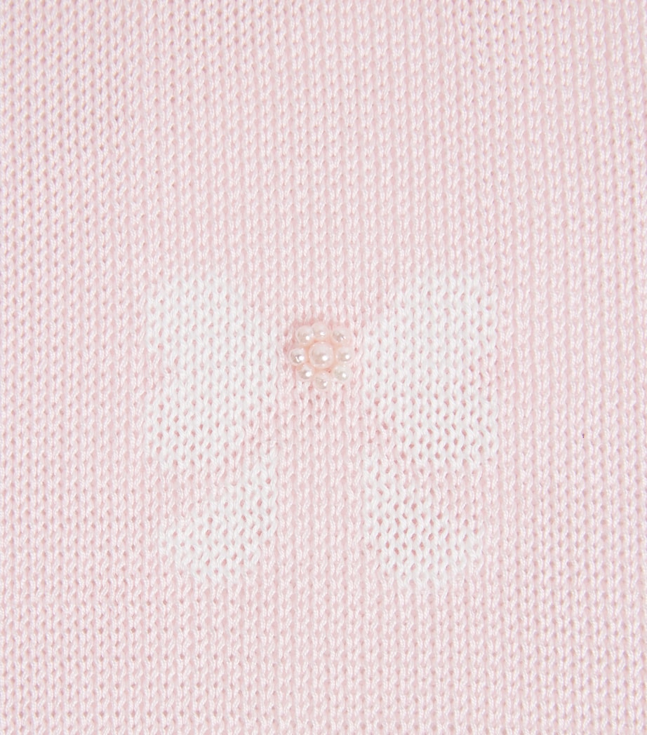 Bimbalo Cotton Floral Jacquard Blanket Rosapink Image 3