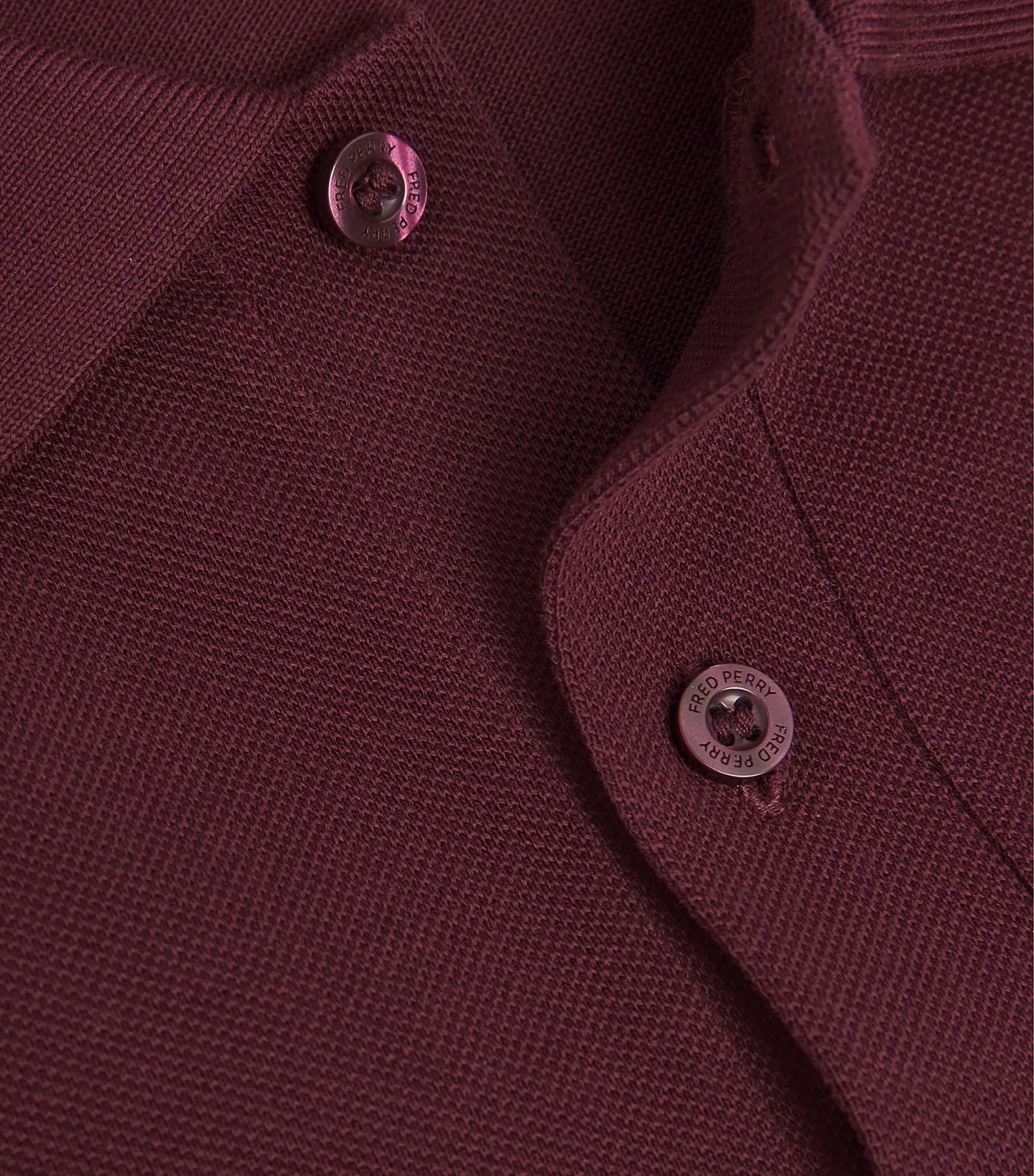 Fred Perry Mens Cotton Embroidered Half-Zip Sweatshirt Oxblood Image 5