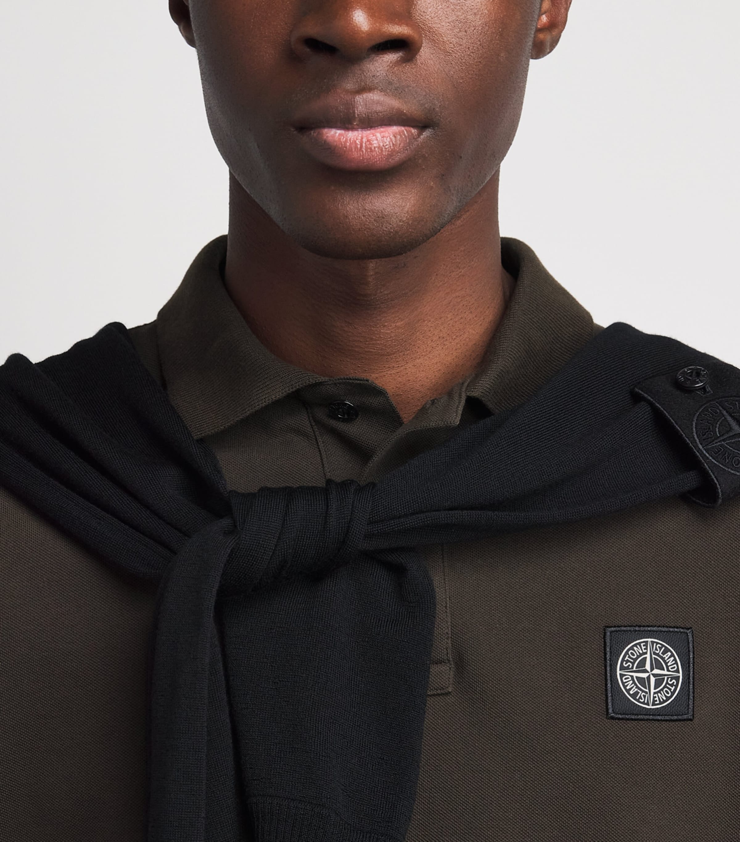 Stone Island Mens Cotton Compass Polo Shirt Image 3