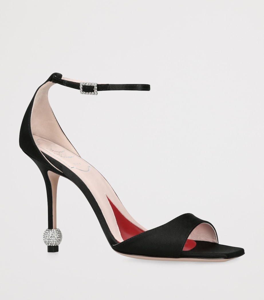 Satin Marlene Sandals 100 BLACK Image 3