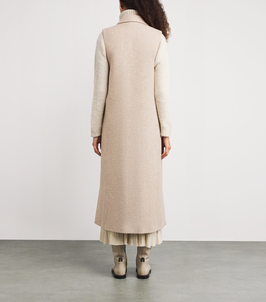 Sleeveless Woven Coat SABBIA Image 4