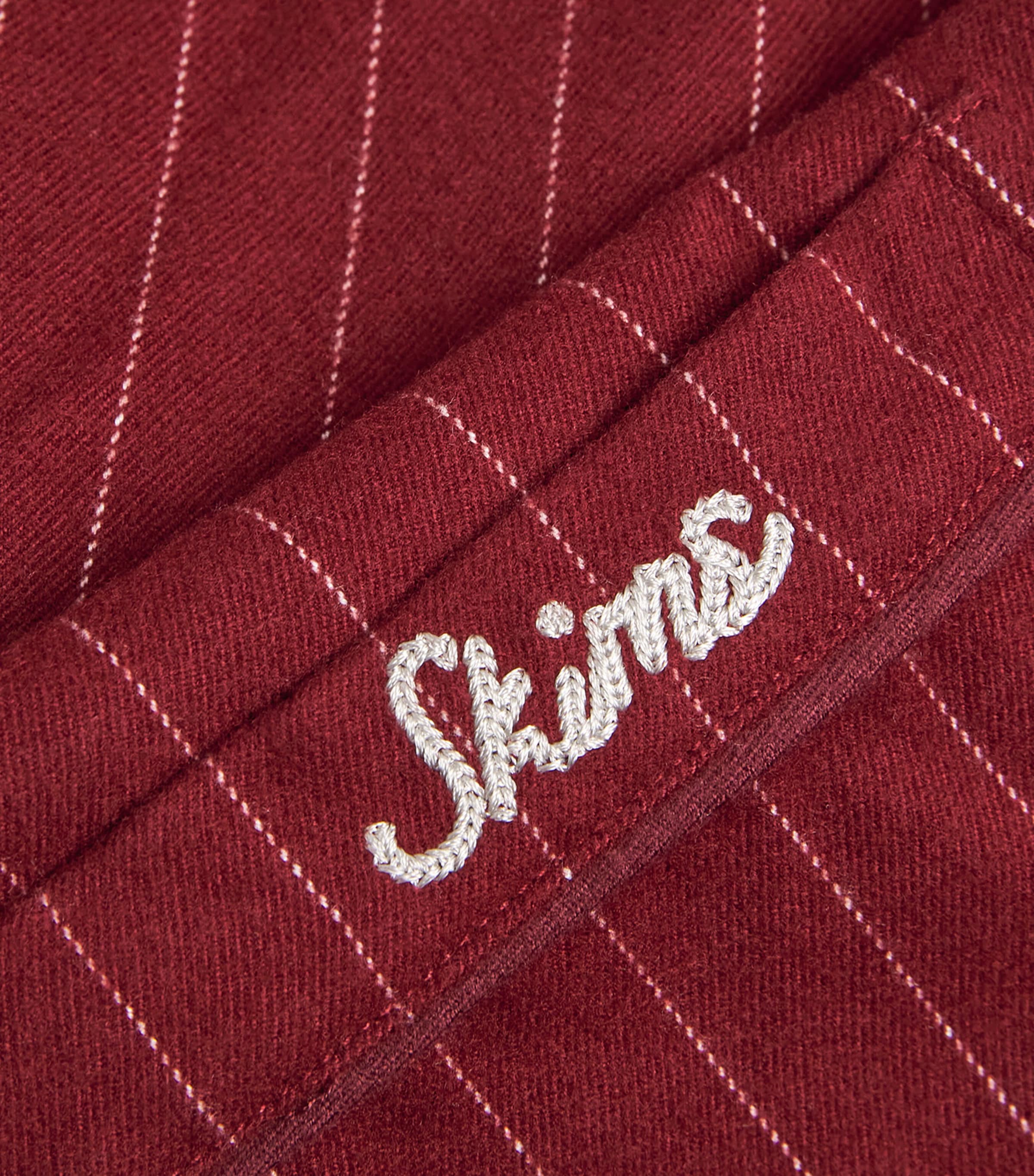 Flannel Pinstripe Pyjama Set MERLOT STRIPE Image 5