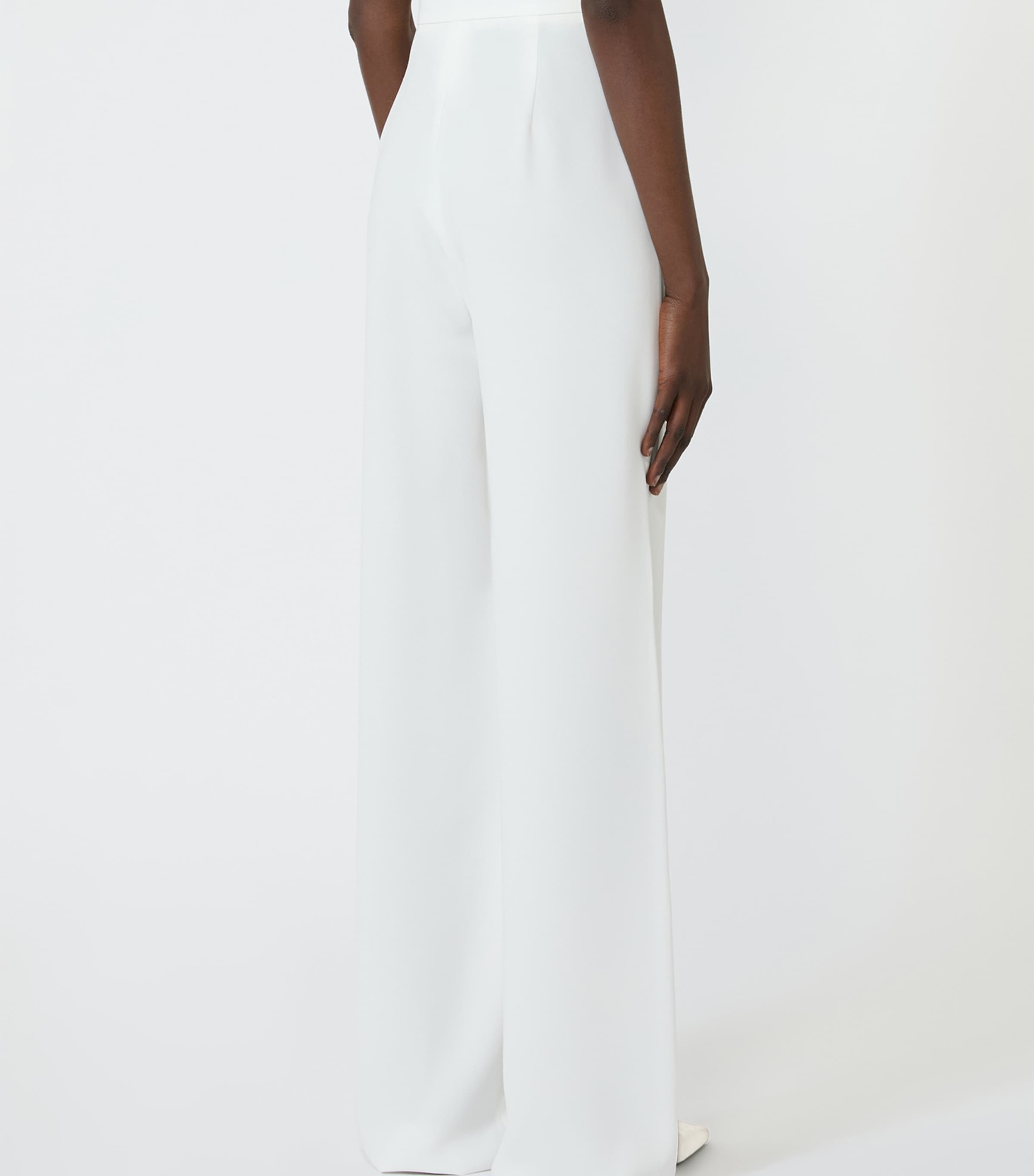 Max Mara Womens Wide-Leg High-Waist Trousers White Image 4