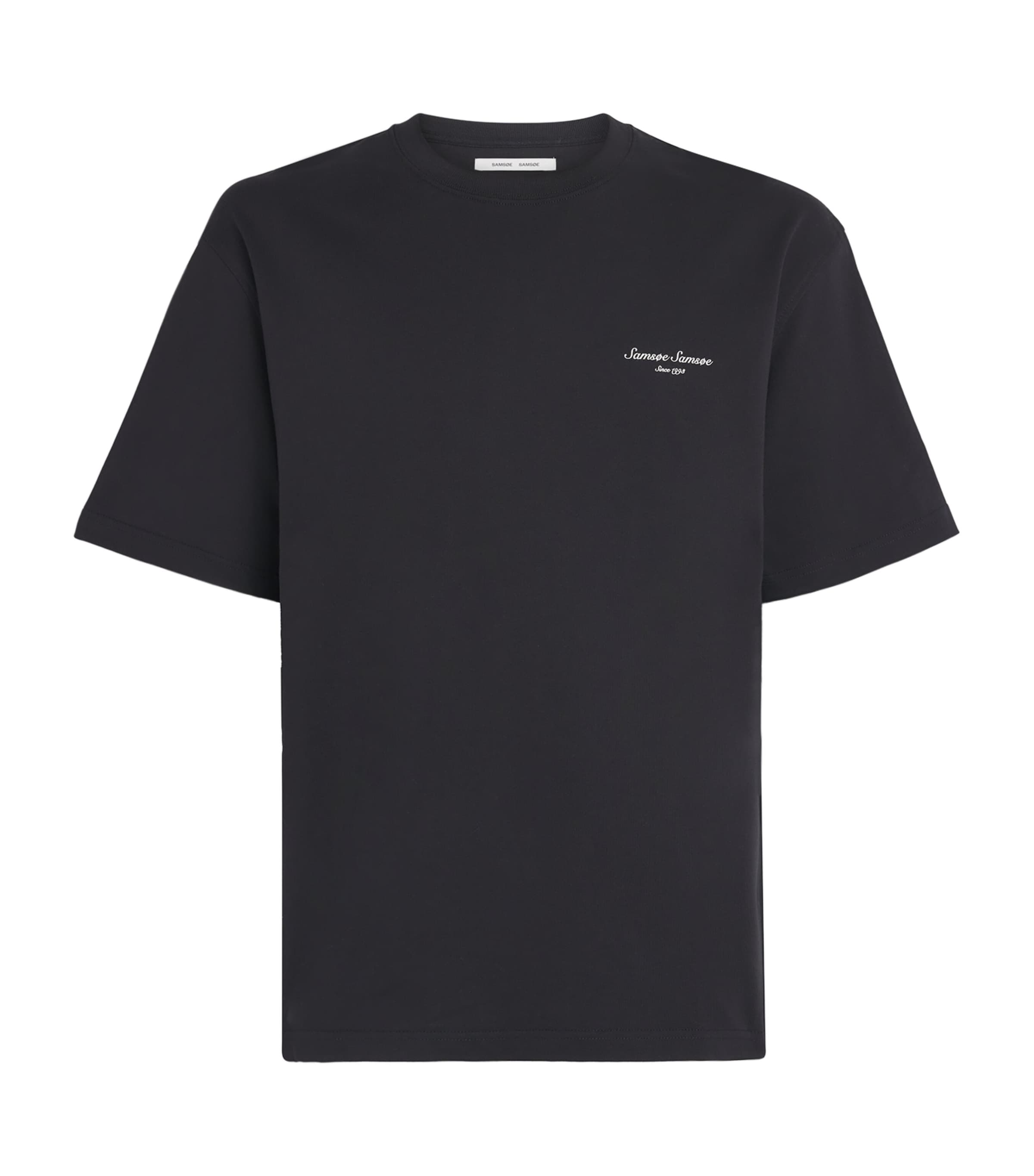 Samsøe Samsøe Mens Organic Cotton Sauni T-Shirt Black Building Image 1