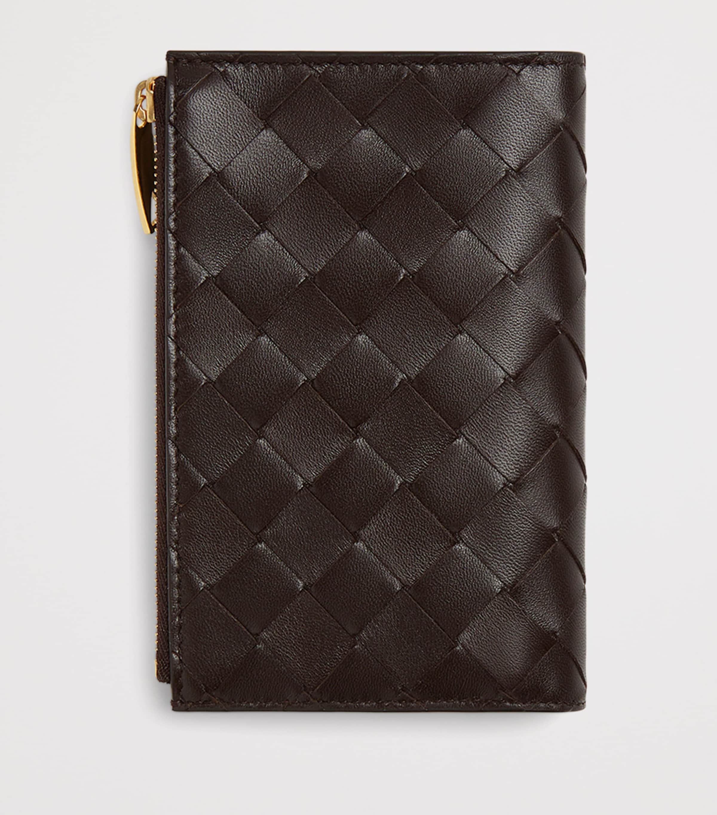 Bottega Veneta Leather Intrecciato Bifold Card Holder