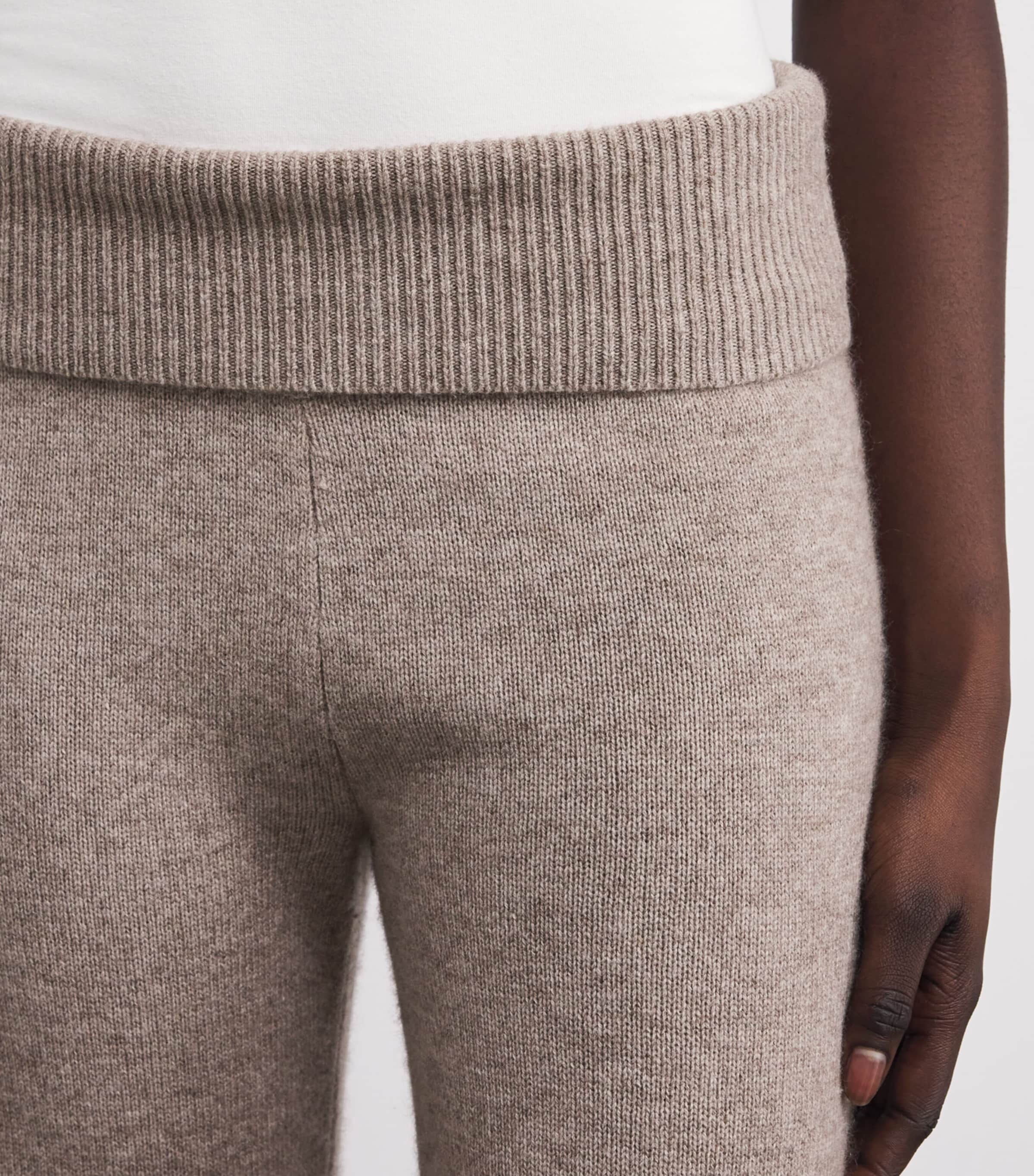 Knit Foldover Sweatpants LINEN Image 6