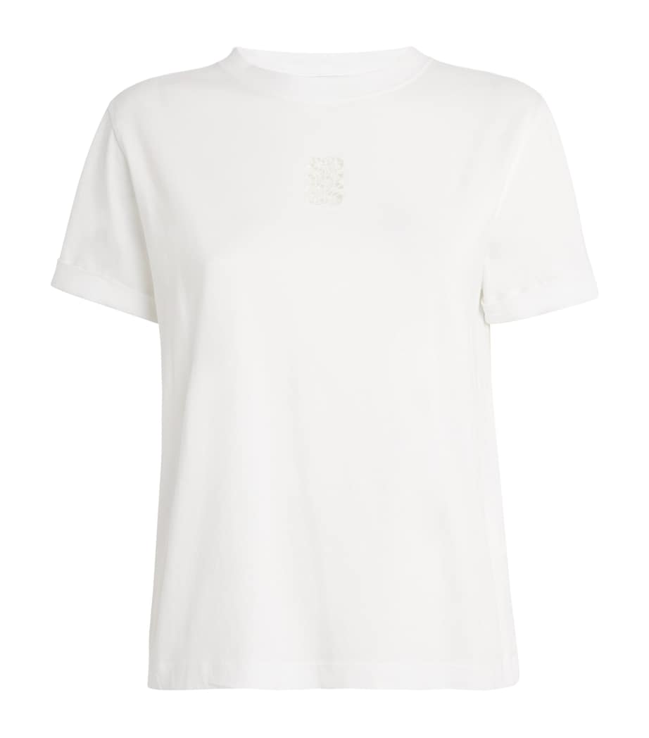 Cotton Monogram T-Shirt WHITE Image 1