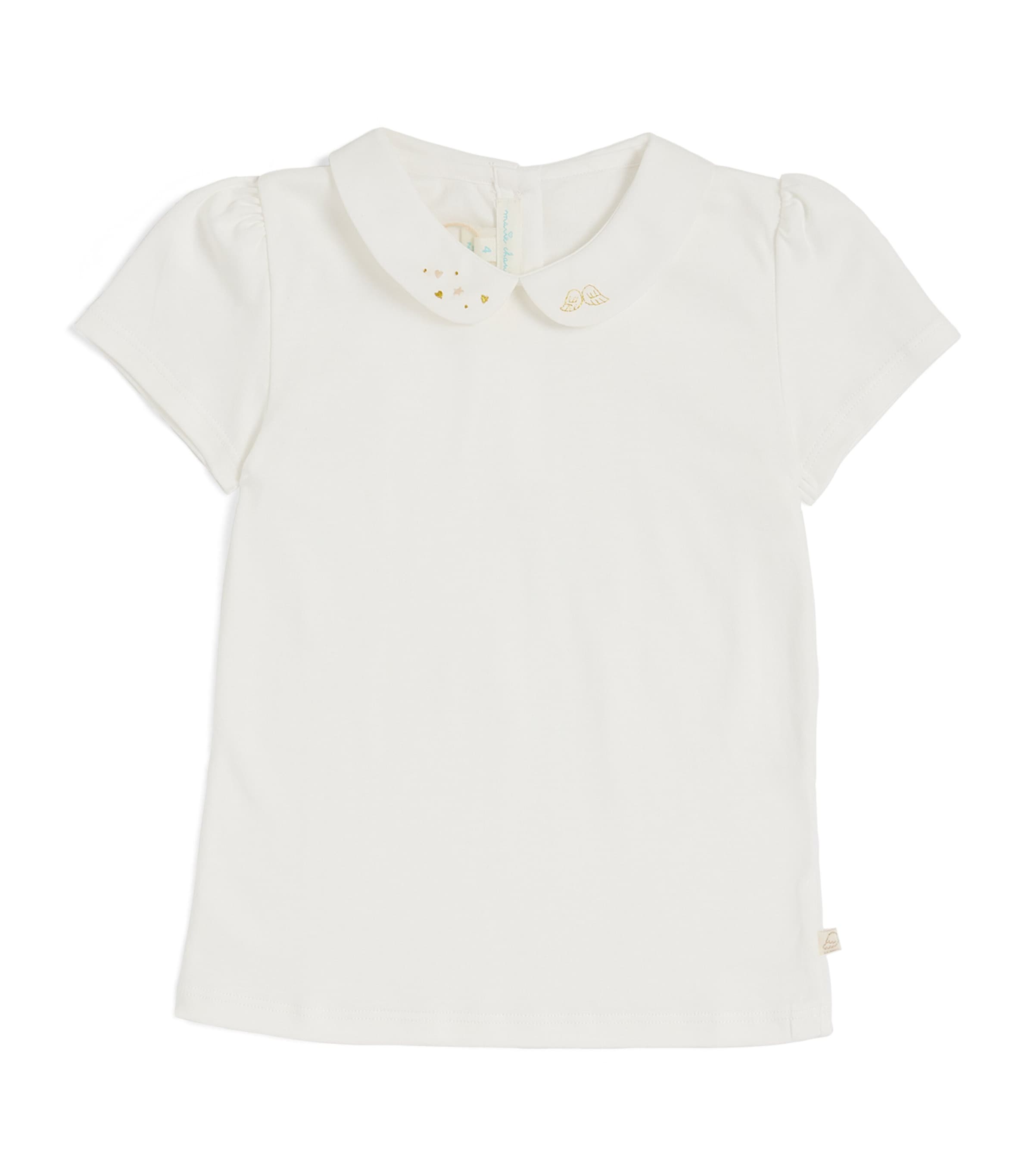 MARIE-CHANTAL ANGEL WING COLLARED T-SHIRT 