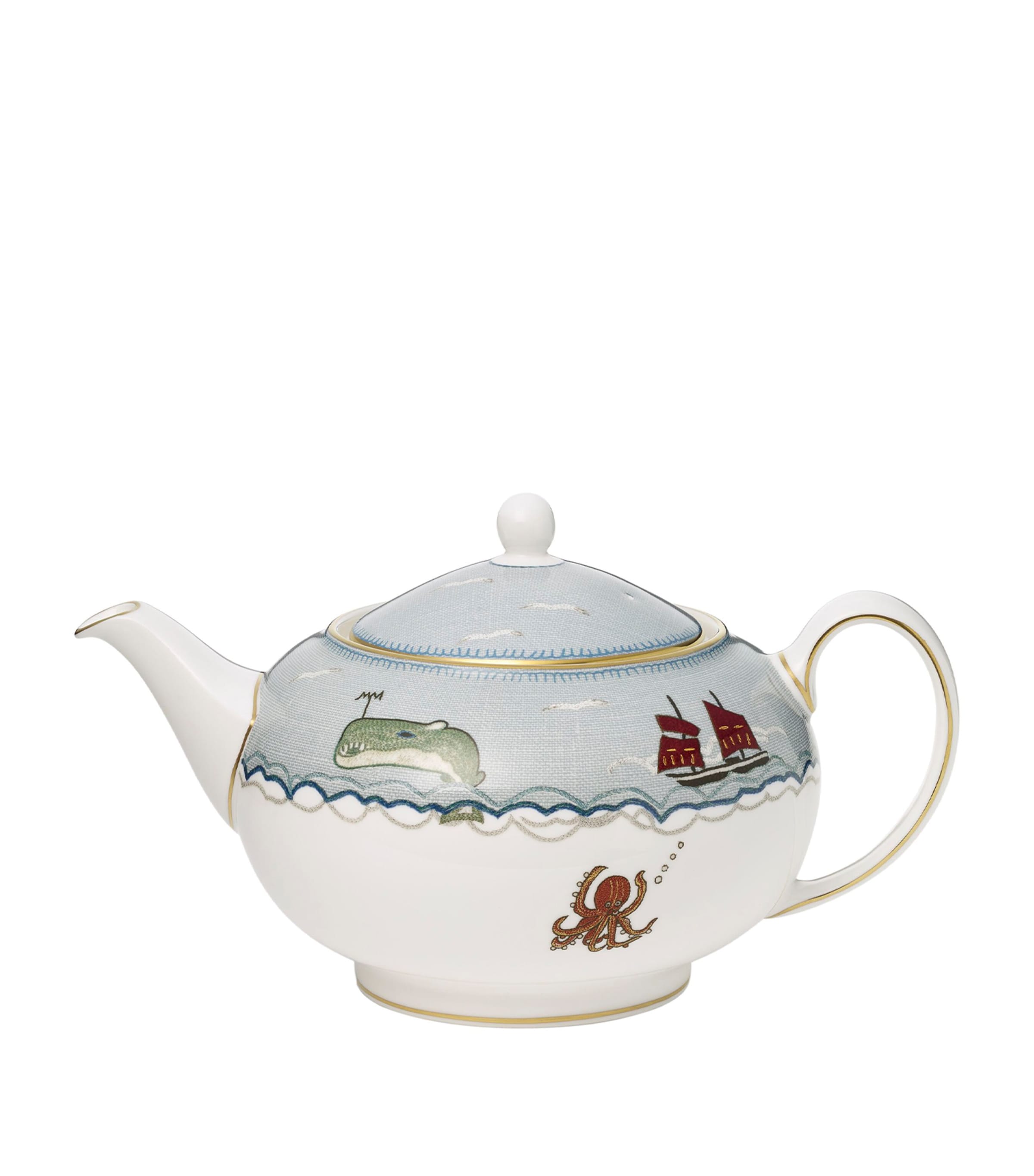 Wedgwood X Kit Kemp Sailor's Farewell Teapot In Blue