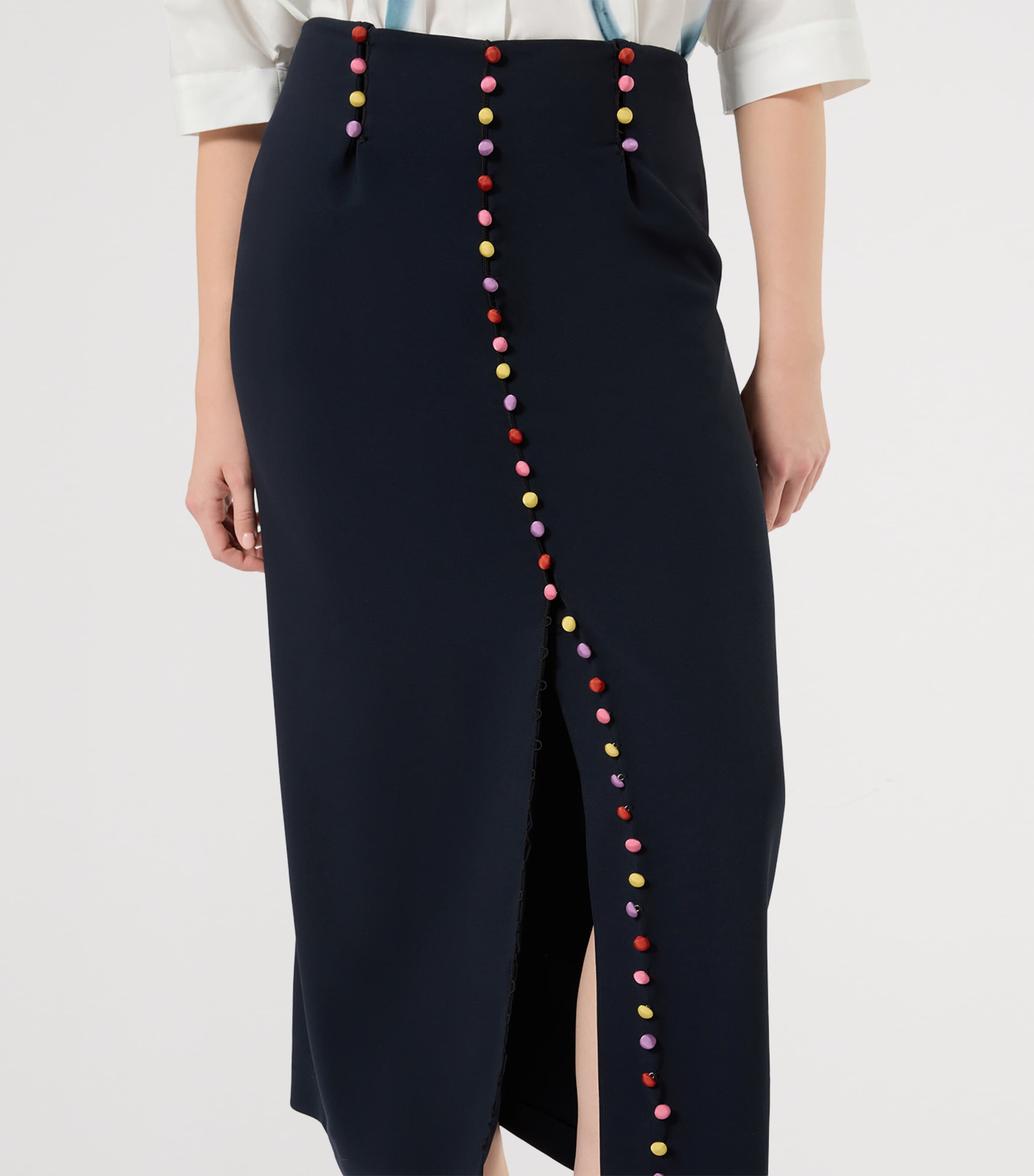 Marina Rinaldi Womens Embellished Midi Skirt Midnightblue Image 5