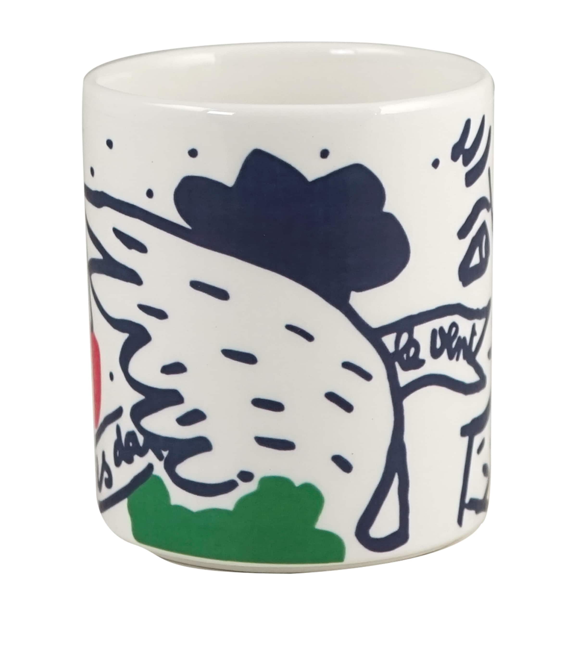 L'Archipel Sentimental Face Mug WHITE, BLUE Image 2