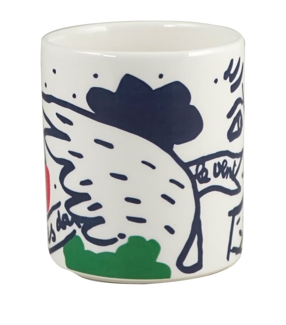 L'Archipel Sentimental Face Mug WHITE, BLUE Image 2
