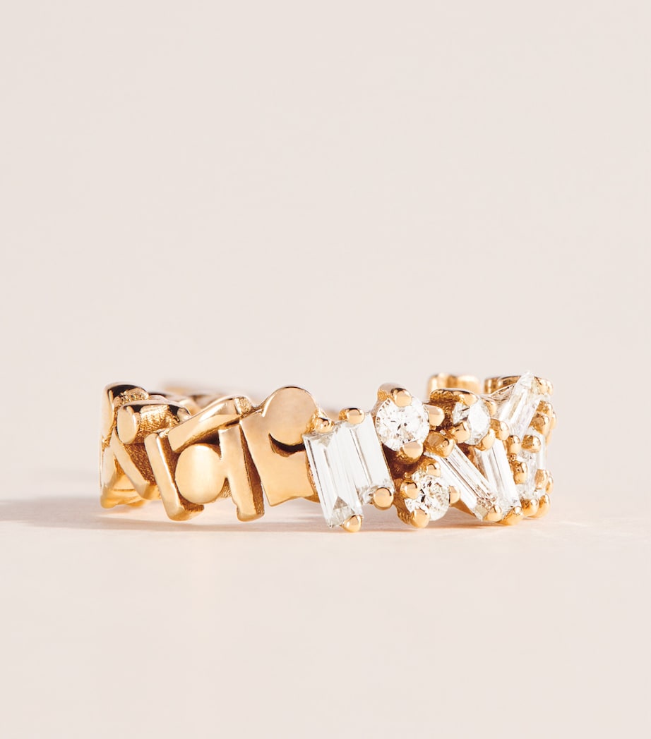 Suzanne Kalan Rose Gold and Diamond Classic Fireworks Hoop Earrings Rg/wd Image 4