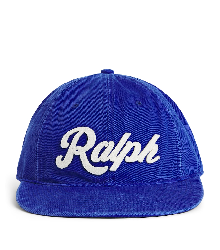 Polo Ralph Lauren Corduroy Script Baseball Cap Classic Azure Image 1