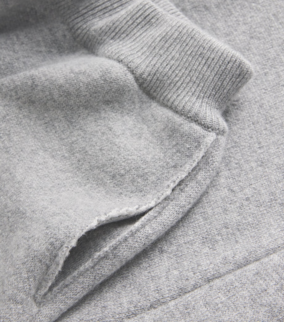 Cashmere-Wool Relaxed Sweatpants Q25324 GREY/WHITE Image 5