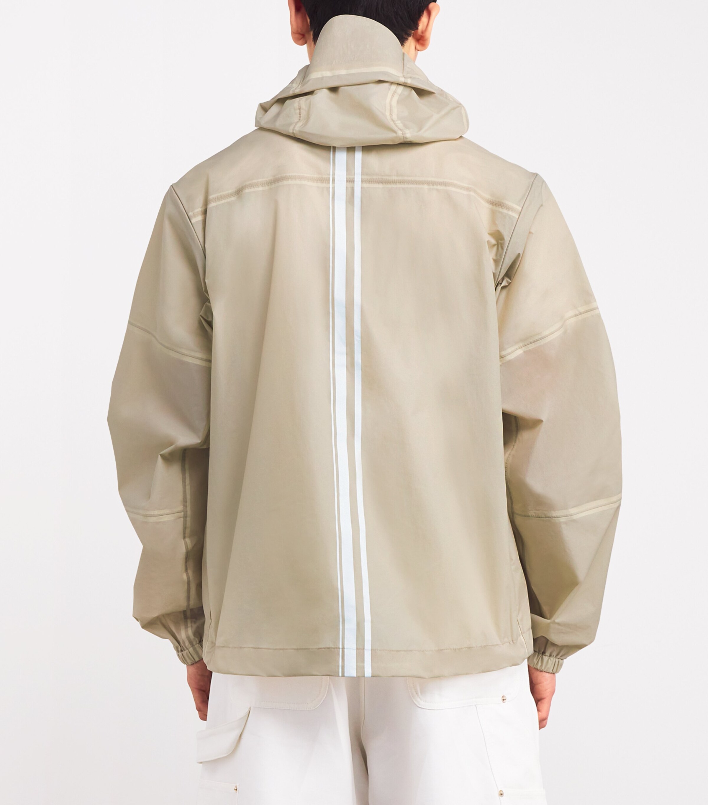 MORDECAI Mens Natural Icon Windbreaker Jacket Sand Image 4