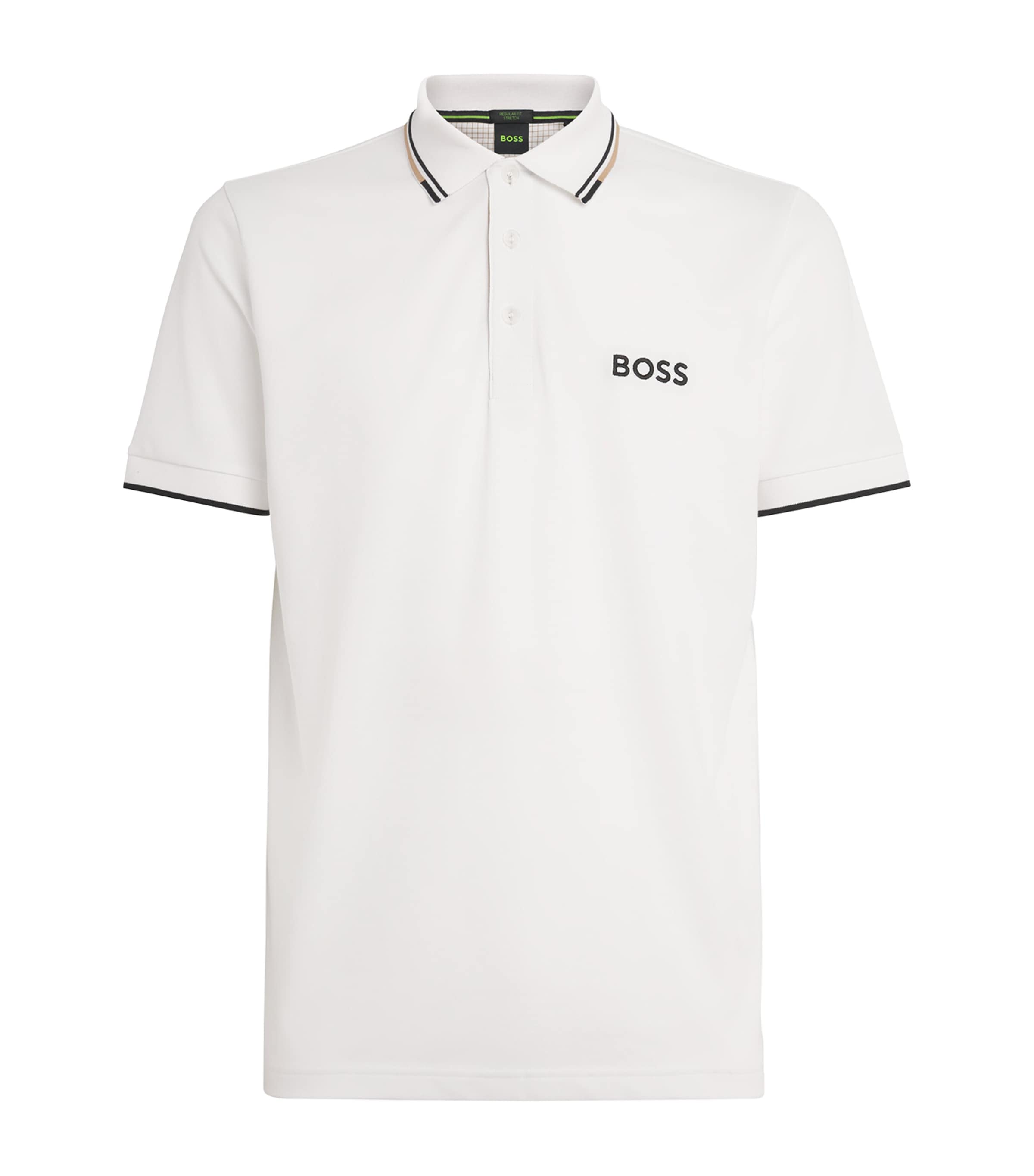 BOSS Mens Paddy Polo Shirt Natural Image 1
