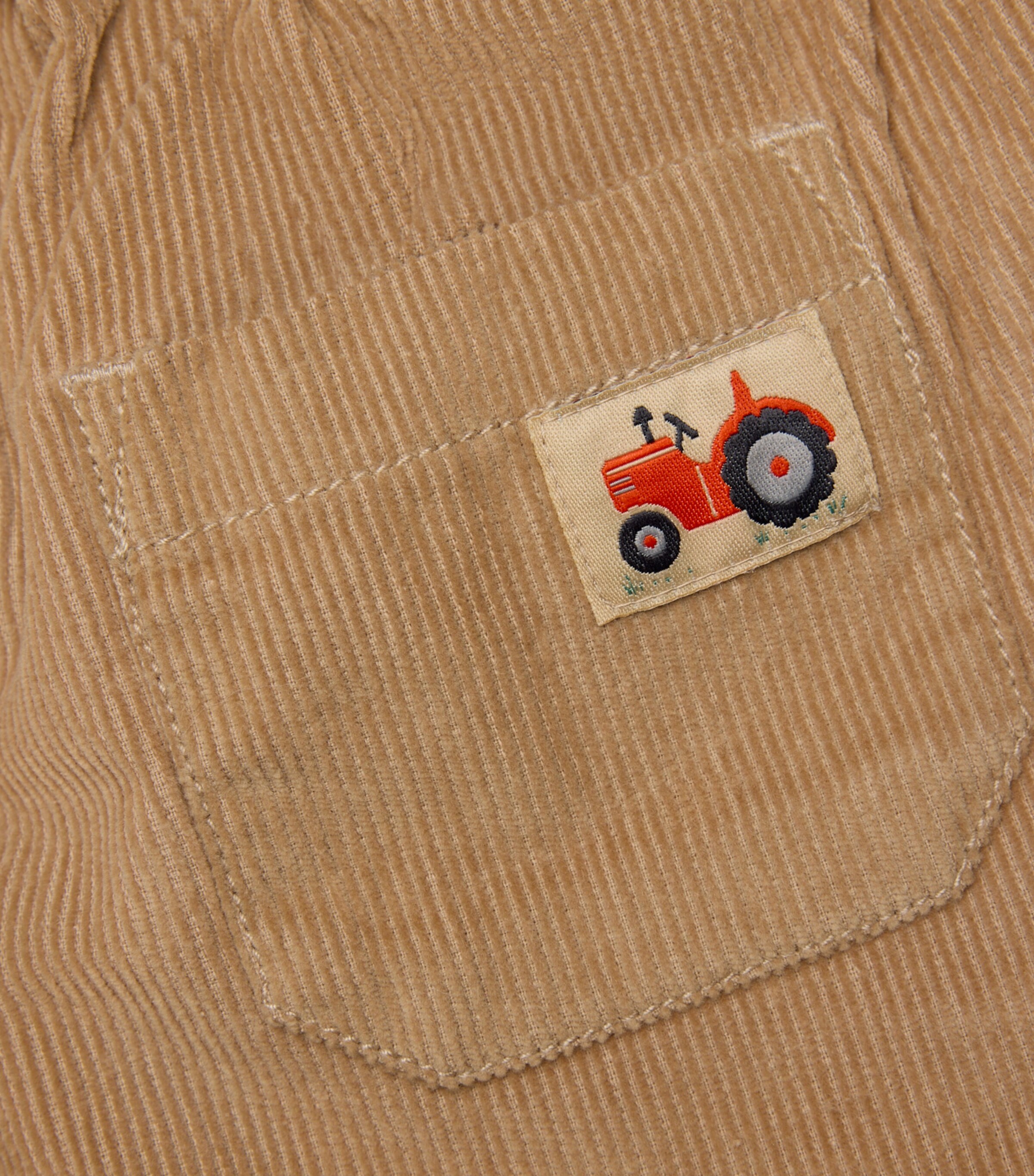 Organic Cotton Corduroy Trousers (0-18 Months) MUSHROOM Image 2