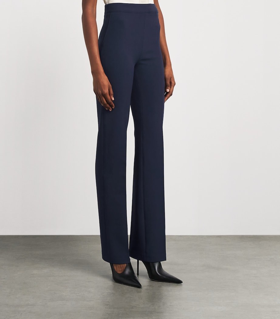 Safiyaa Womens Crepe Tailored Trousers Maritime Blue Image 4
