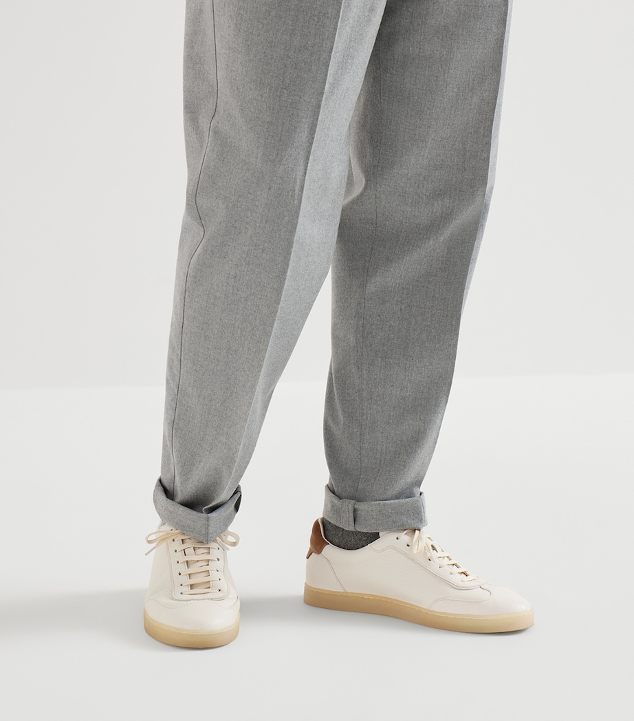 Brunello Cucinelli Leather Low-Top Sneakers Image 4