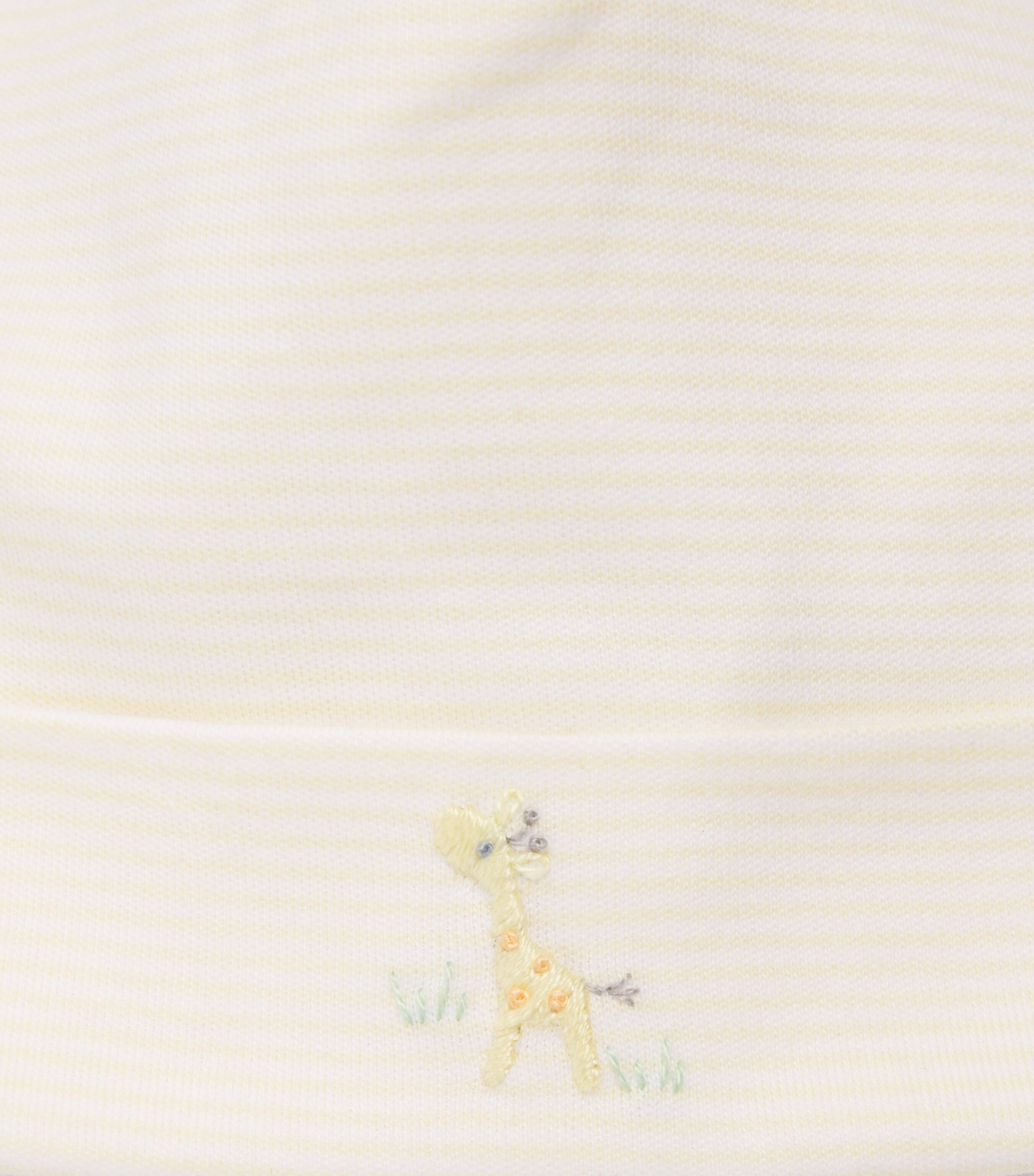 Kissy Kissy Cotton Stripe Giraffe Hat Yellow Image 2
