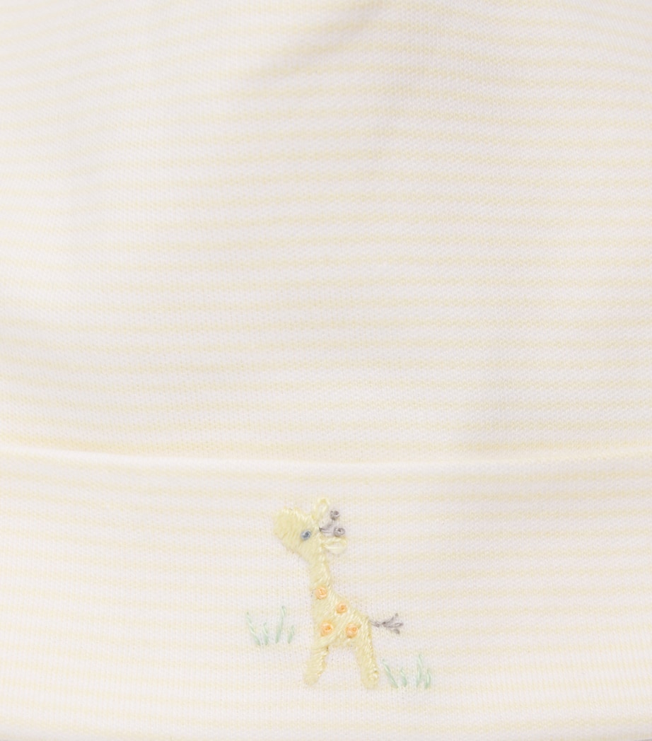 Kissy Kissy Cotton Stripe Giraffe Hat Yellow Image 2