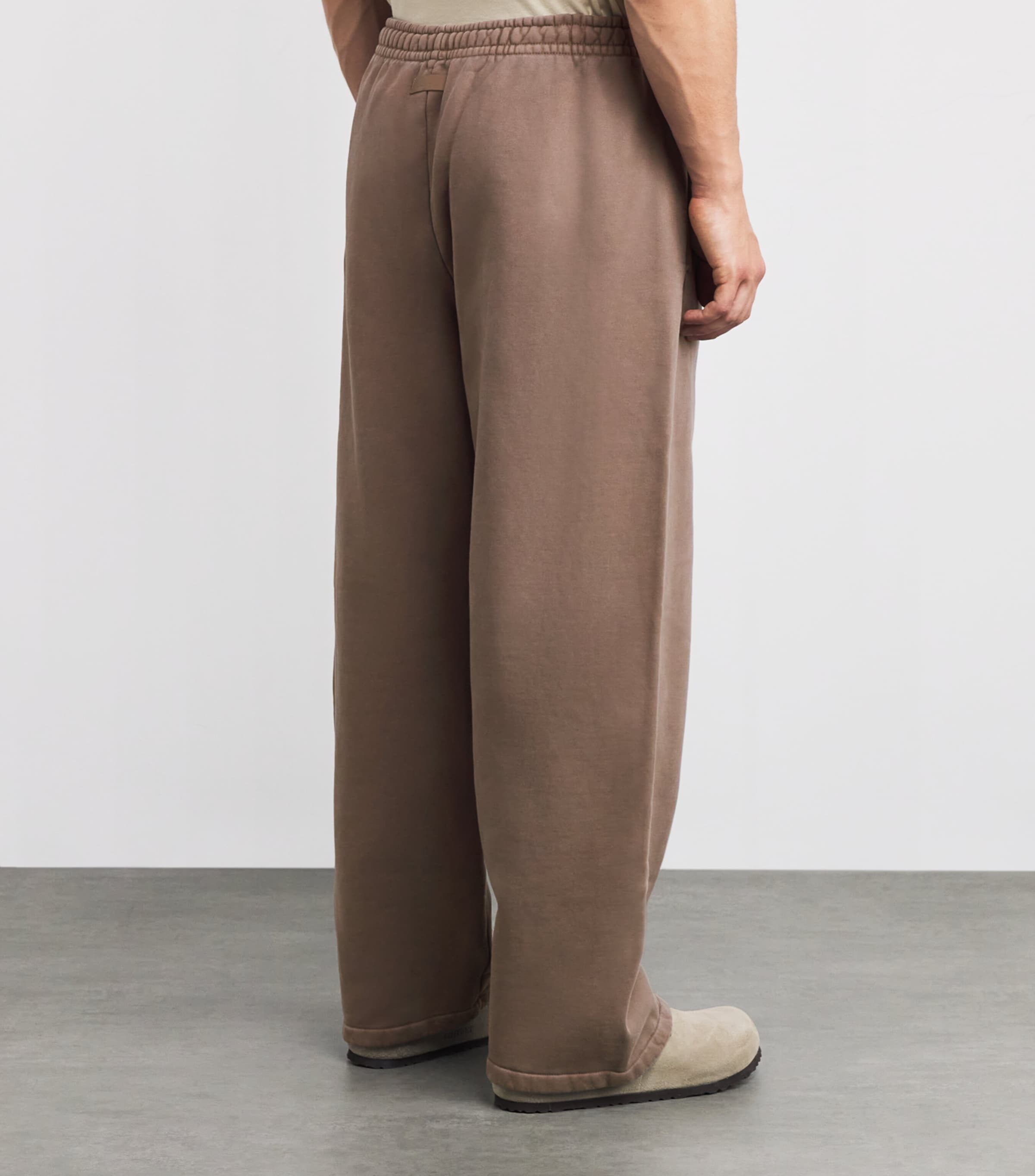 Cotton Fleece Straight Sweatpants TRUFFLE Image 4