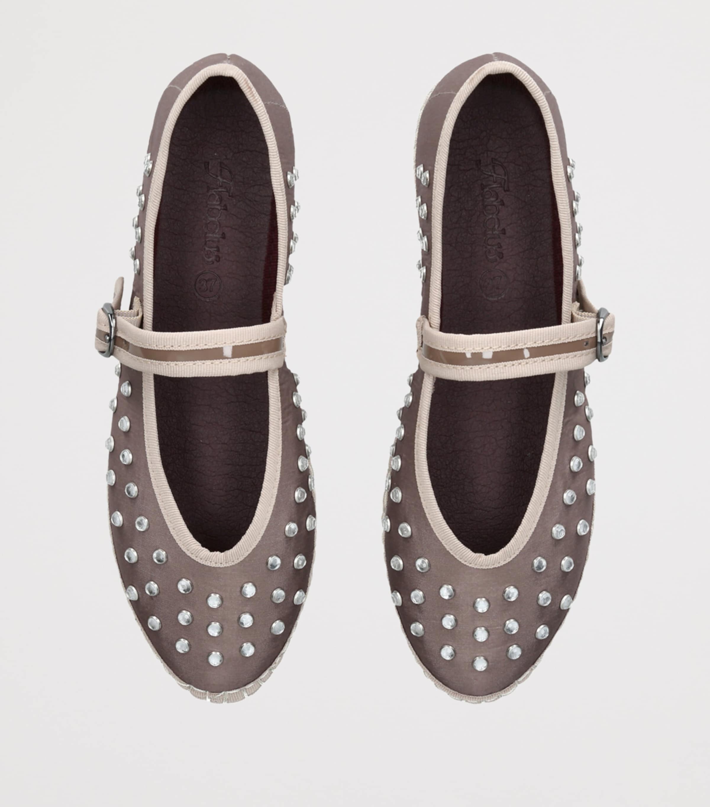 Flabelus Embellished Mae Mary Janes Grey Image 4