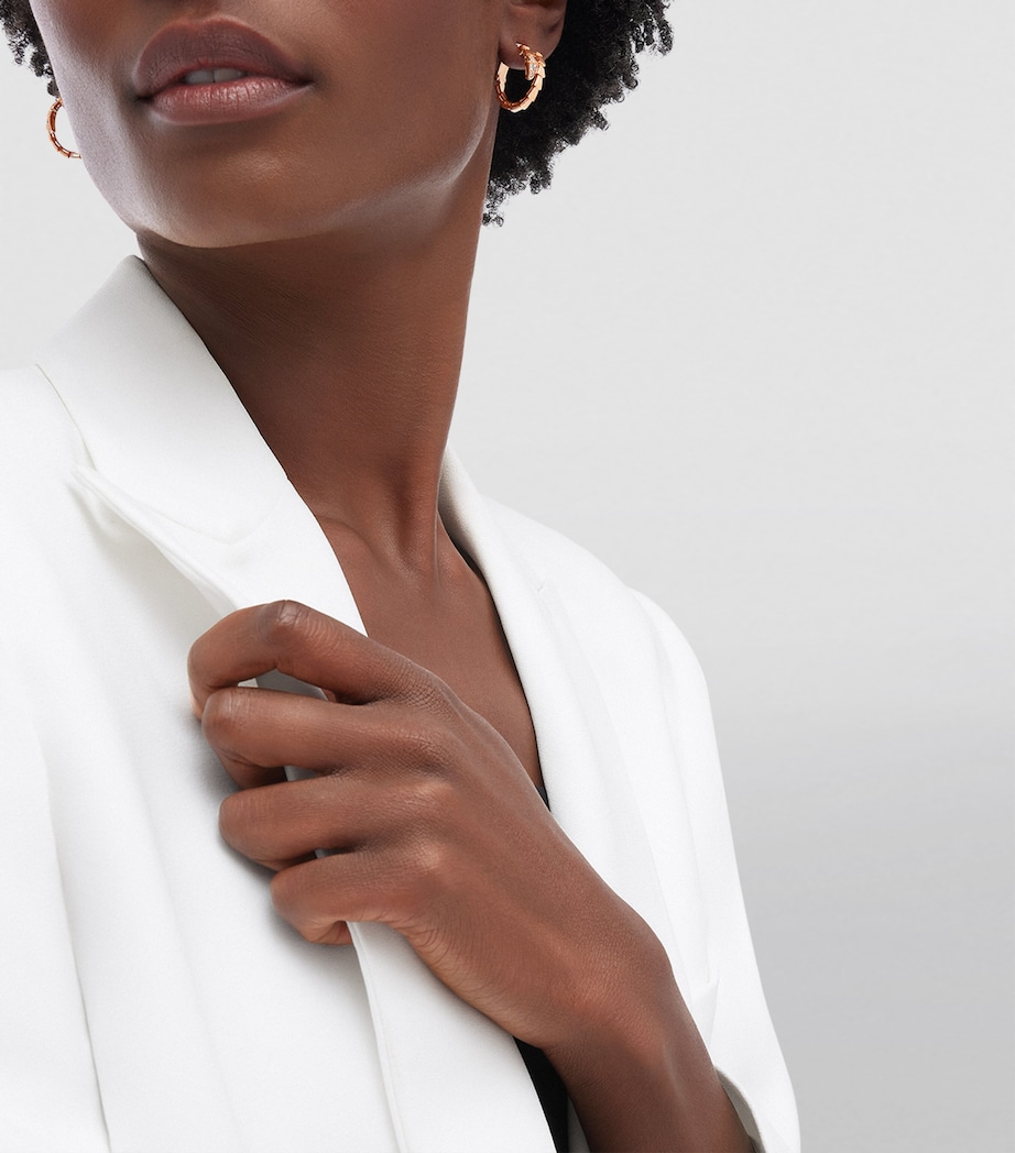 Rose Gold and Diamond Serpenti Viper Hoop earrings ROSE GOLD Image 4