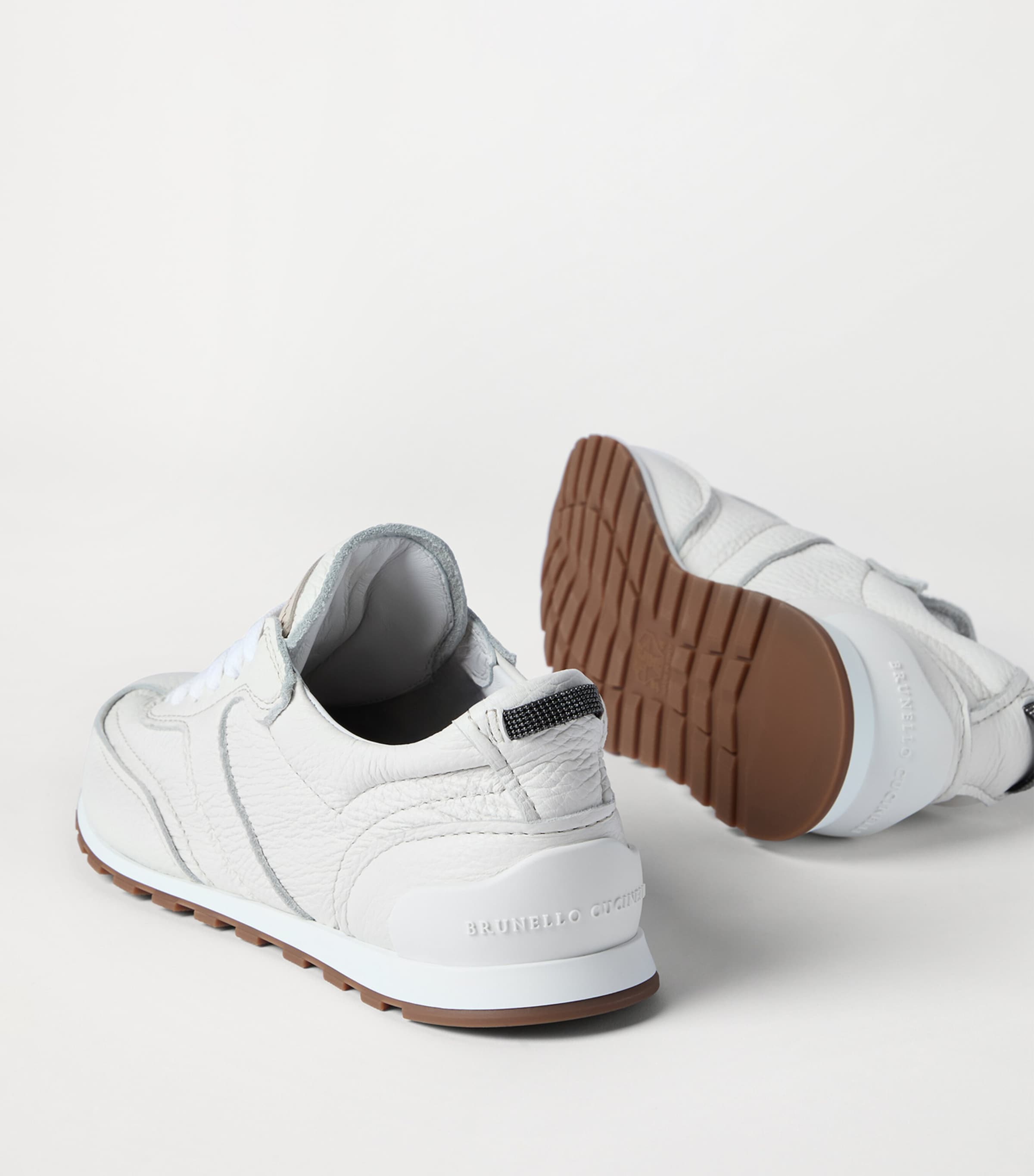 Brunello Cucinelli Grained Leather Running Sneakers Image 6