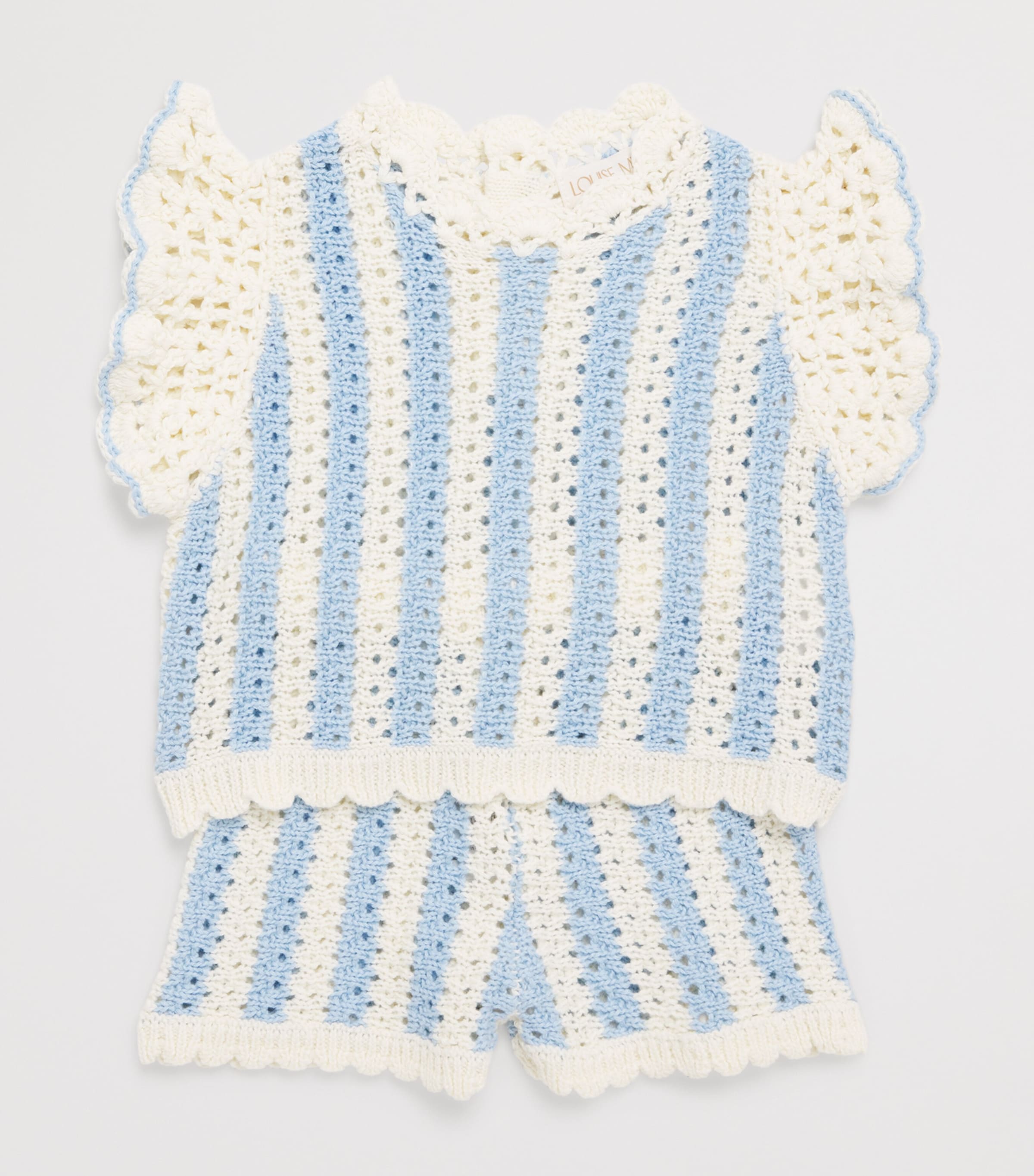 Cotton Crochet Lyse Top (6-24 Months) 101365646BLUE STRIPE Image 3
