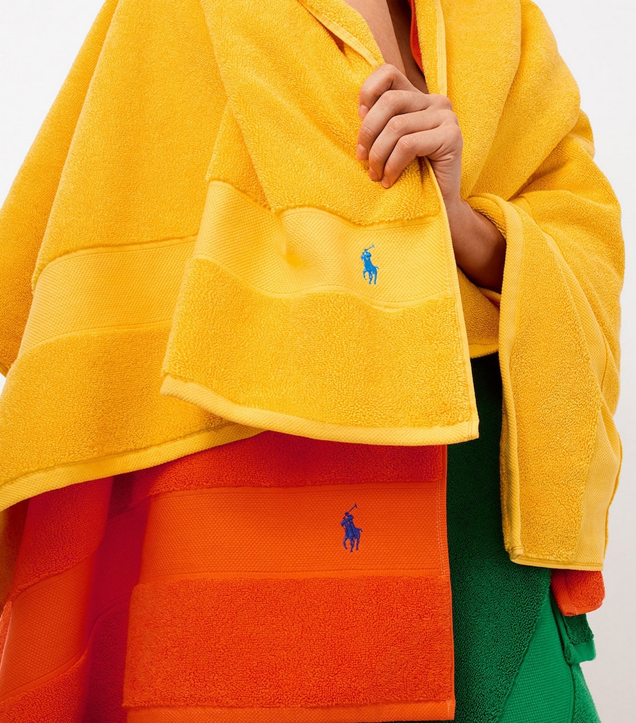 Polo Player Hand Towel (50cm x 100cm) YELLOW Image 3