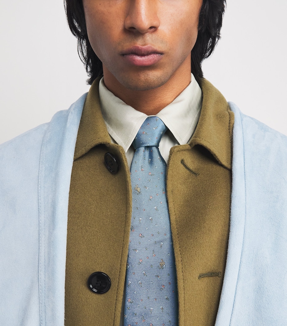 Silk Jacquard Rabbit Tie 41_BLUE Image 2