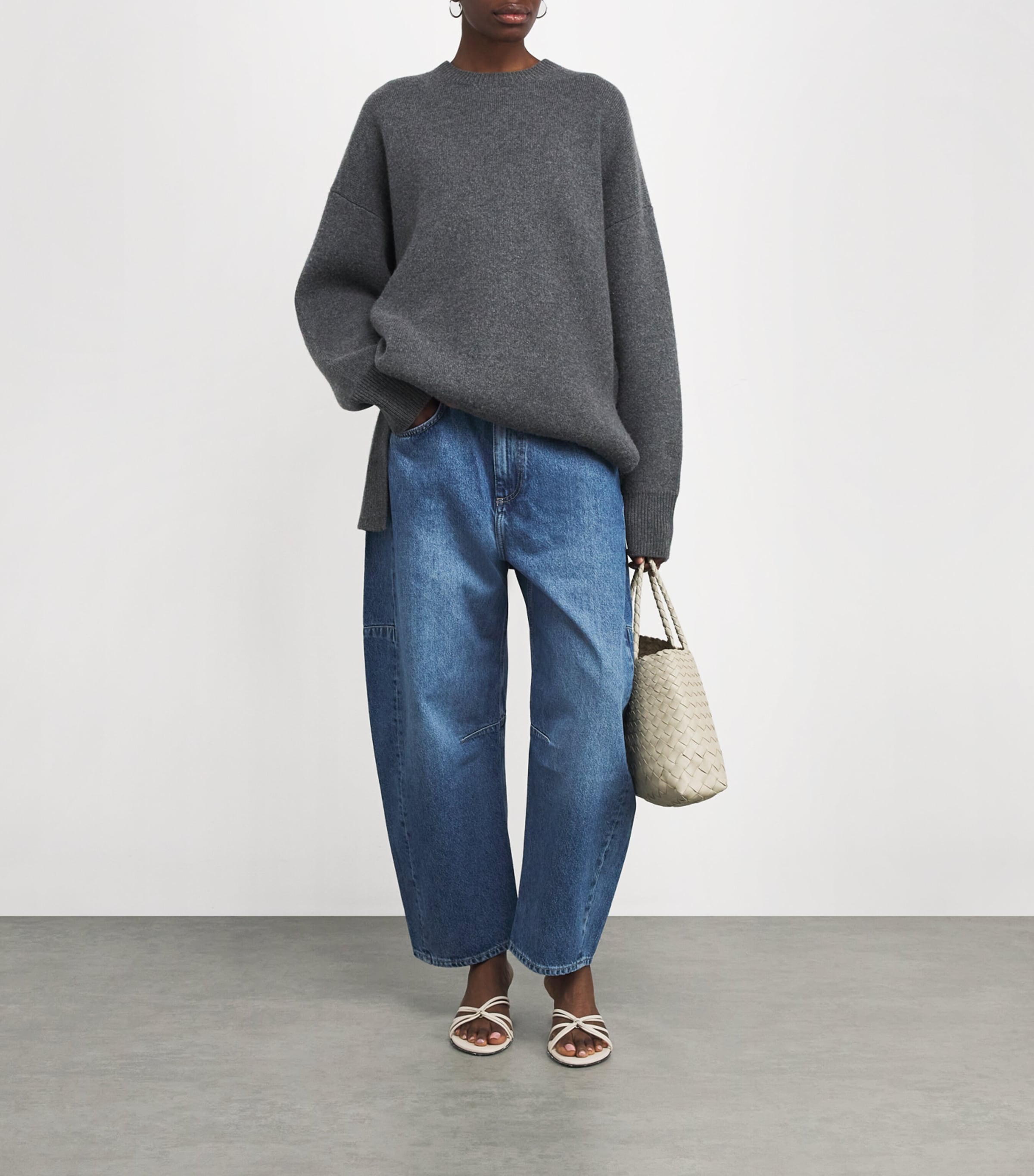 Rag & Bone Charlie High-Rise Barrel Jeans | Harrods UK