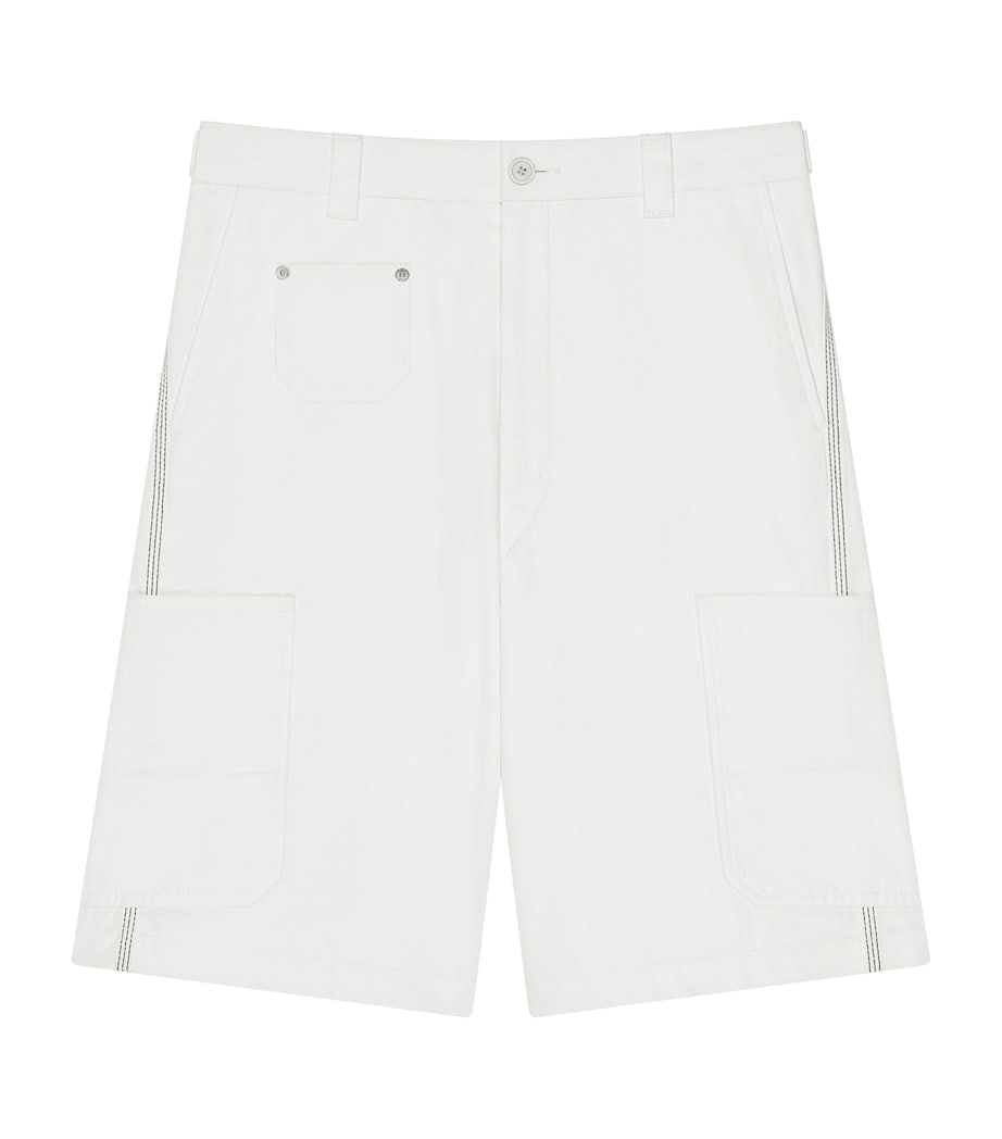 Herringbone Cargo Shorts WHITE Image 1