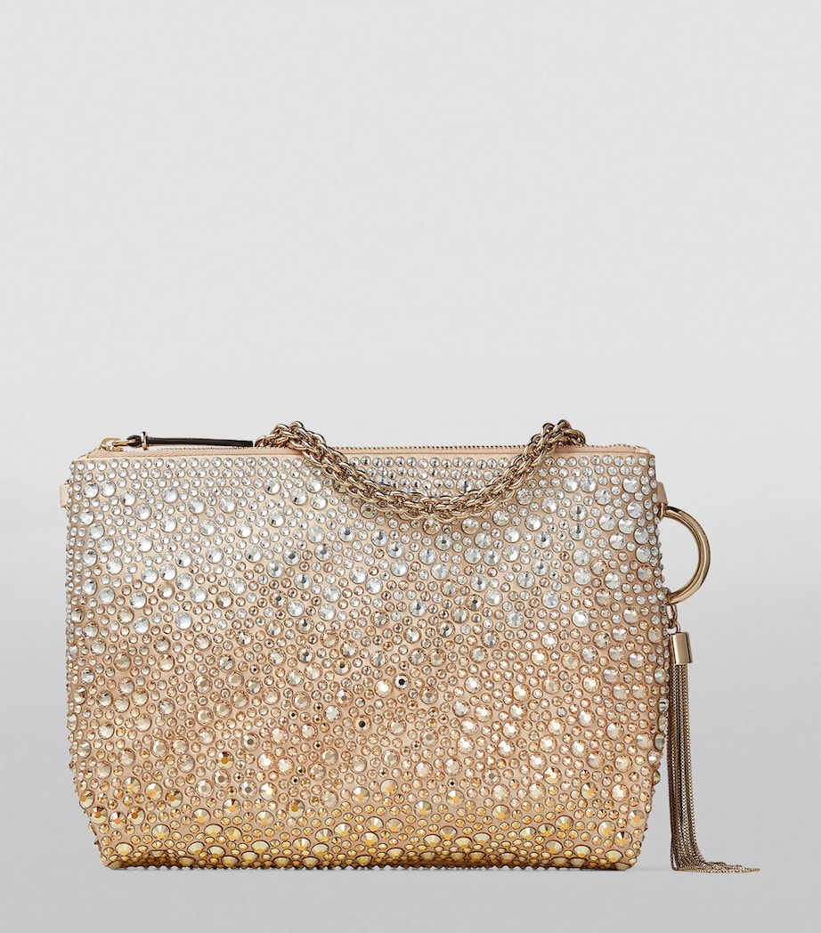 Crystal-Embellished Callie Clutch Bag GOLD/GOLD Image 5