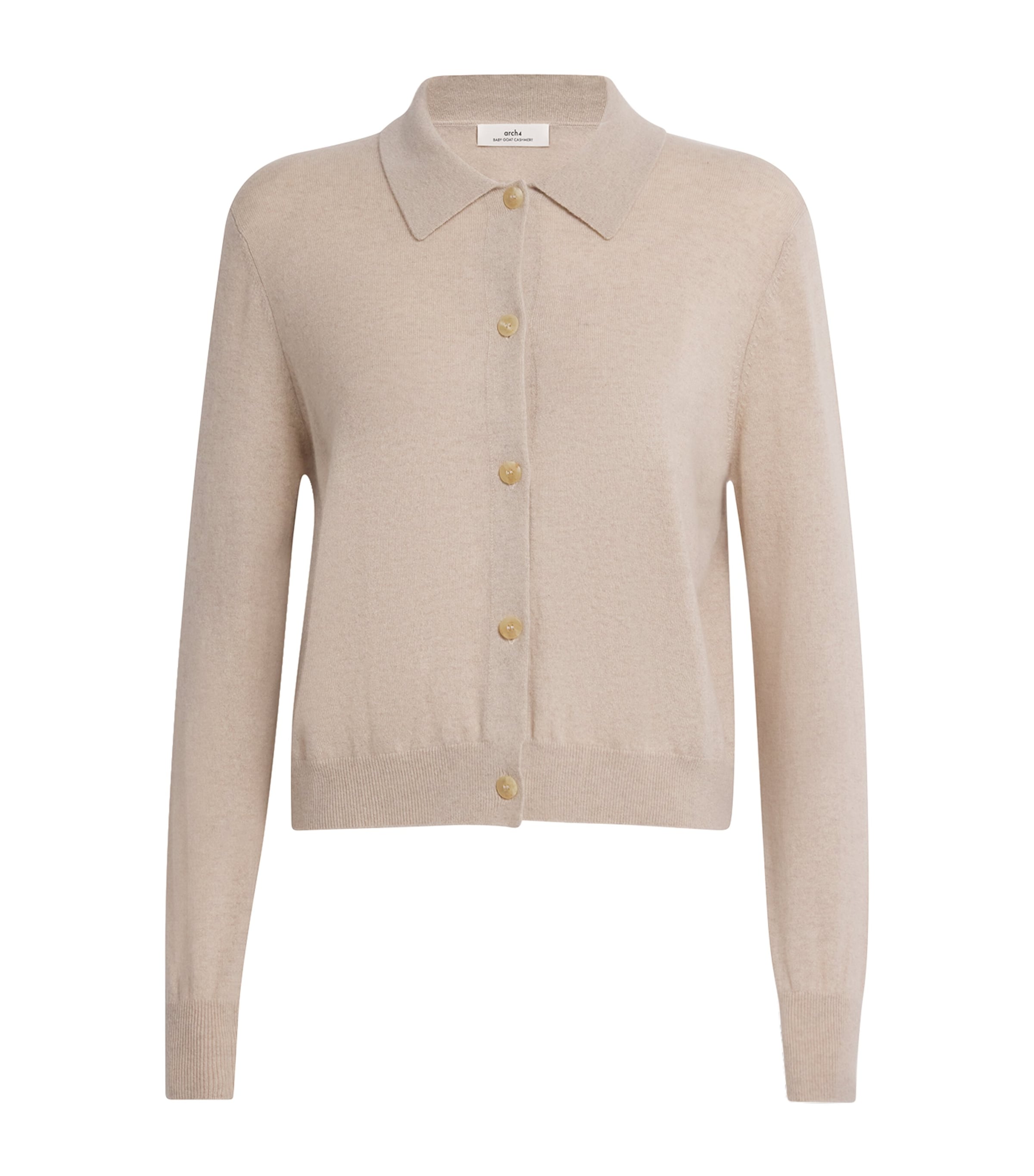arch 4 Womens Cashmere Collared Wrexham Cardigan Feather Image 1
